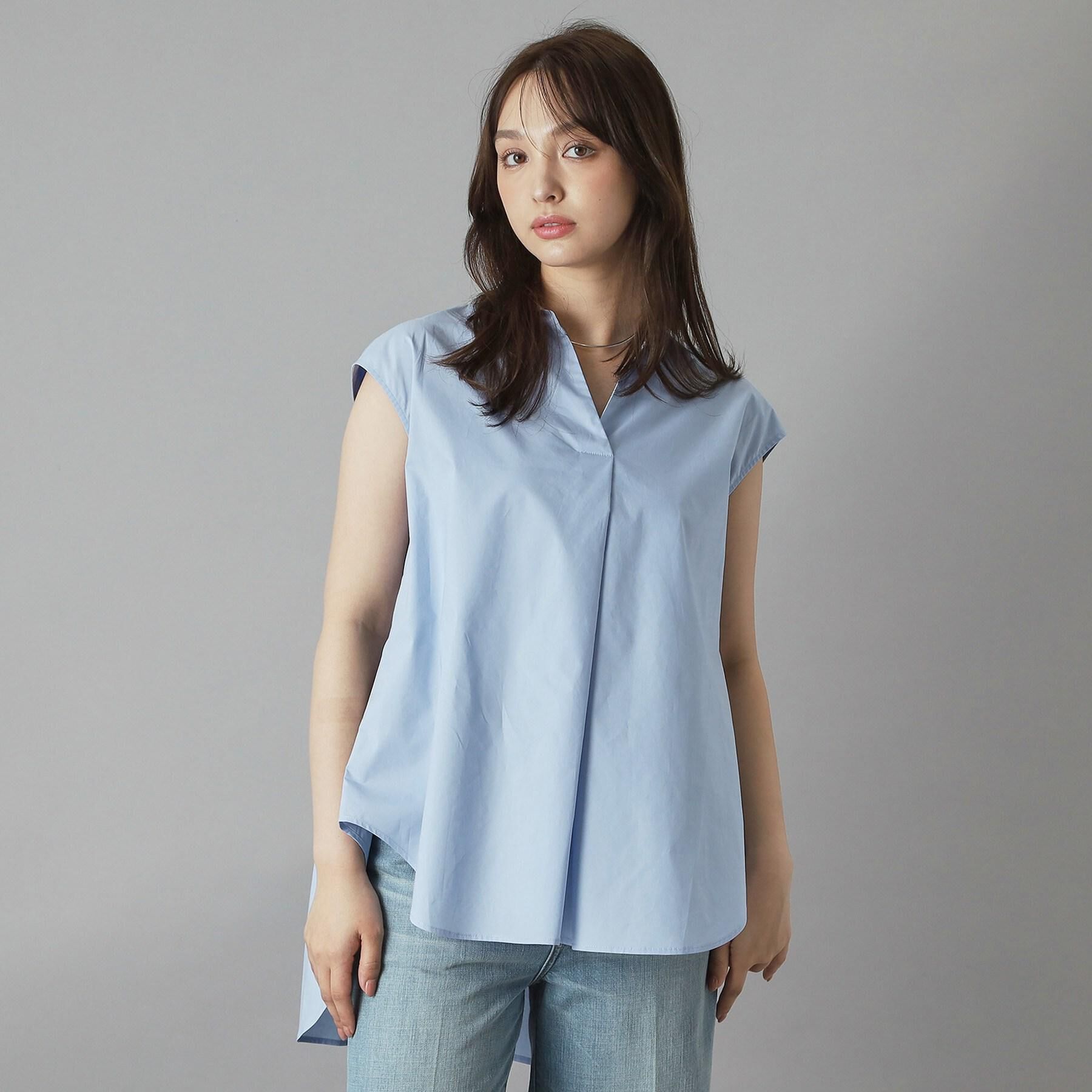 DRESSTERIOR「フレンチスリーブ スキッパーブラウス」|シャツ・ブラウス|