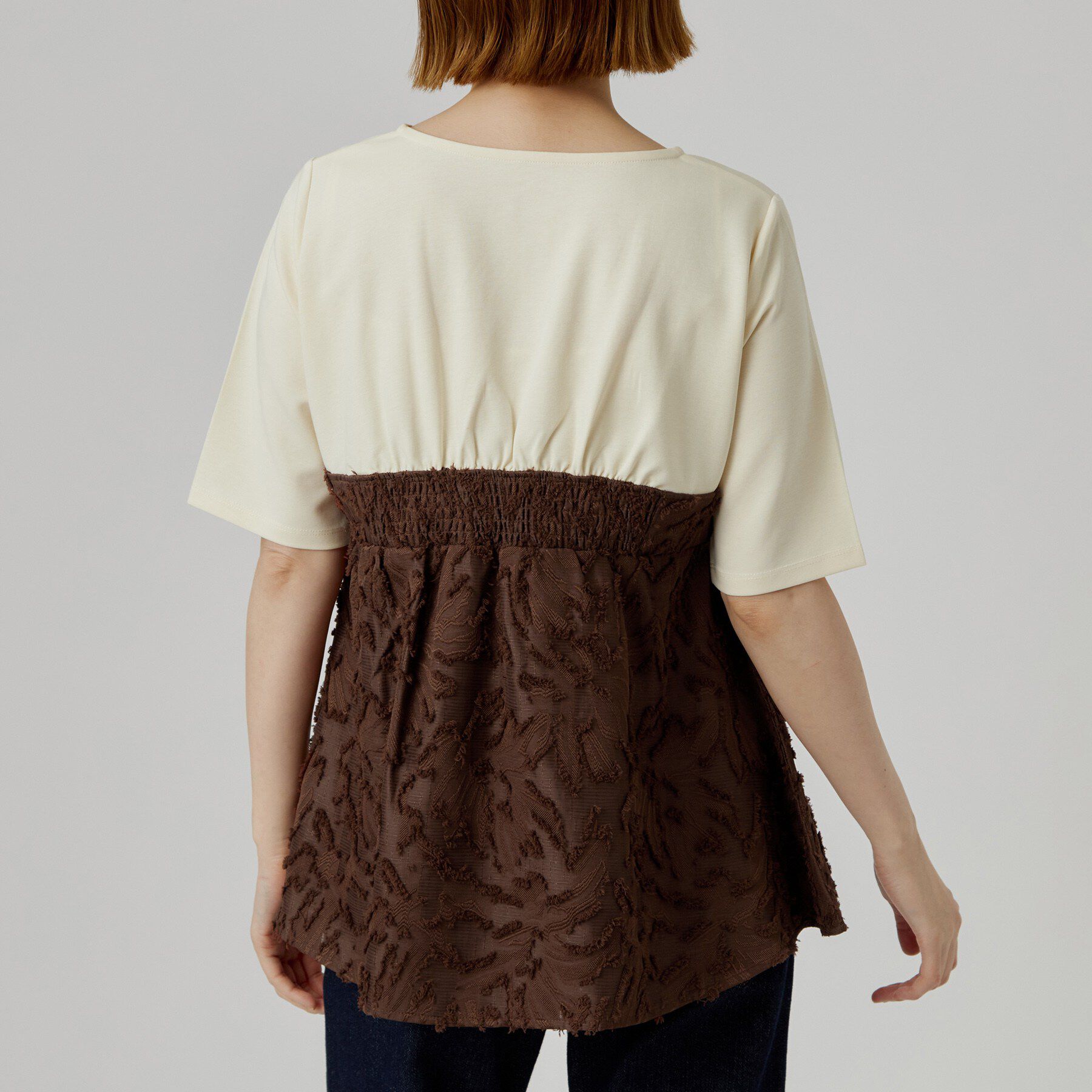 grove「ジャカードドッキングカットソー」|Tシャツ・カットソー|