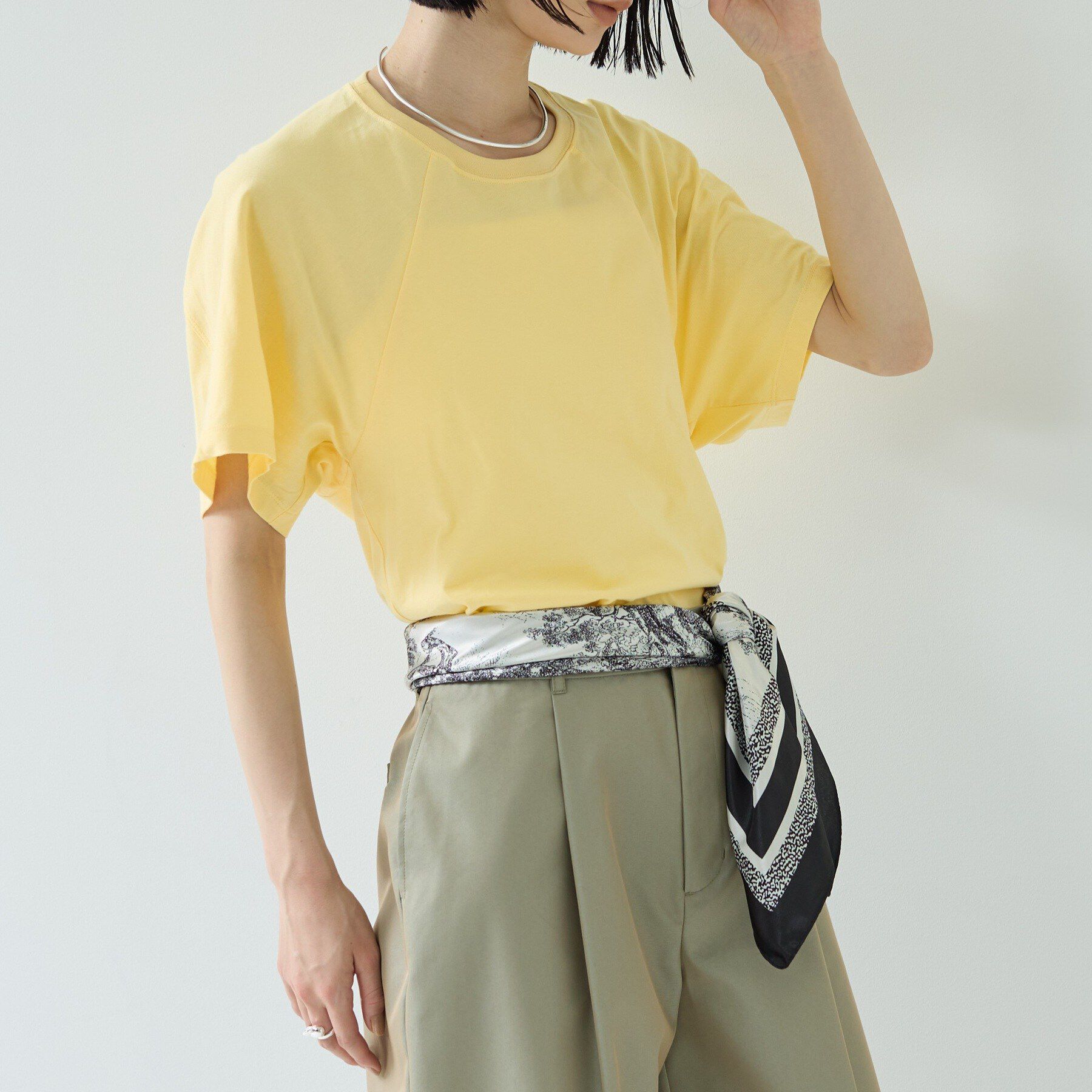 GALLEST「【UVカット】ラグランフォルムカットソー」|Tシャツ・カットソー|イエロー(031)