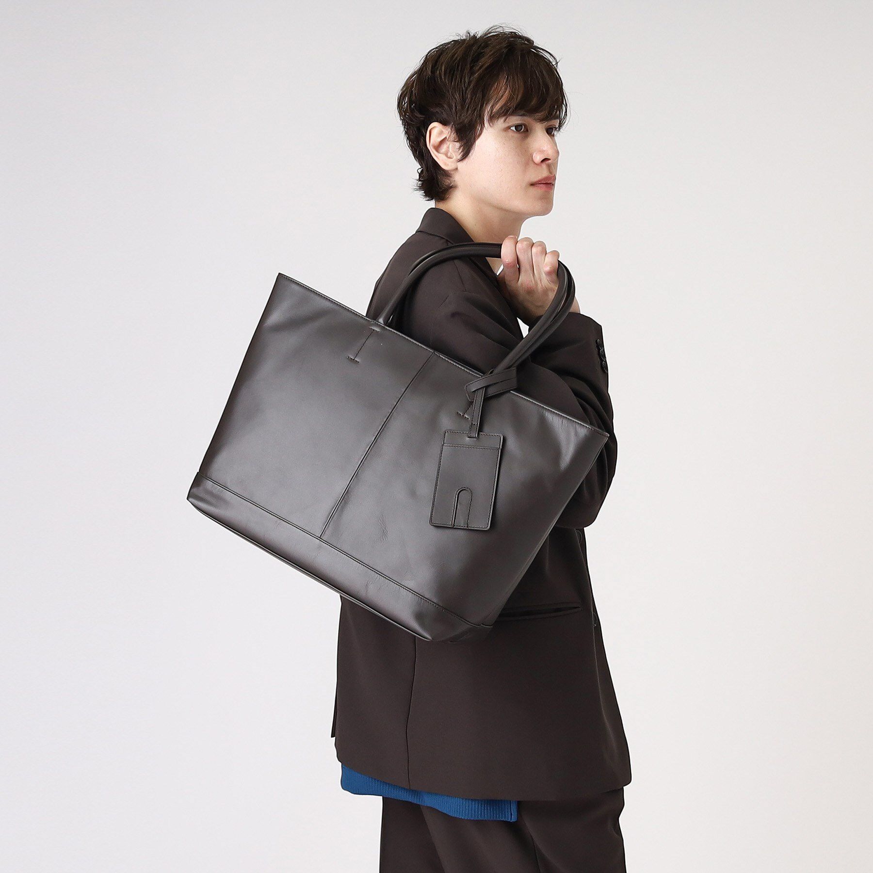 tk.TAKEO KIKUCHI「【WEB限定】レザートートバッグ/A4サイズ収納可/本革/ビジネス対応可」|トートバッグ|