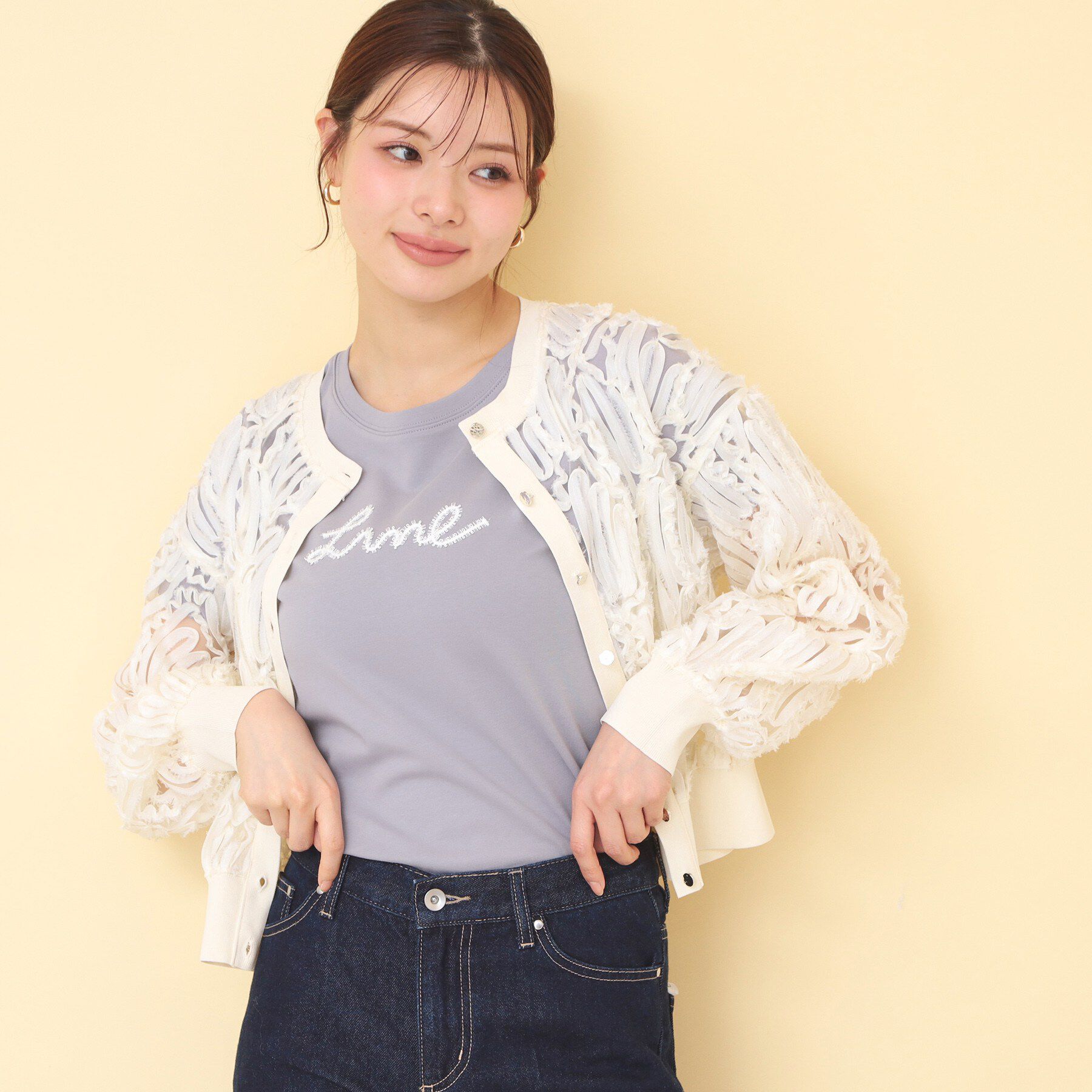 index「【接触冷感/UVケア】リボンテープロゴTシャツ《洗濯機OK》」|Tシャツ・カットソー|
