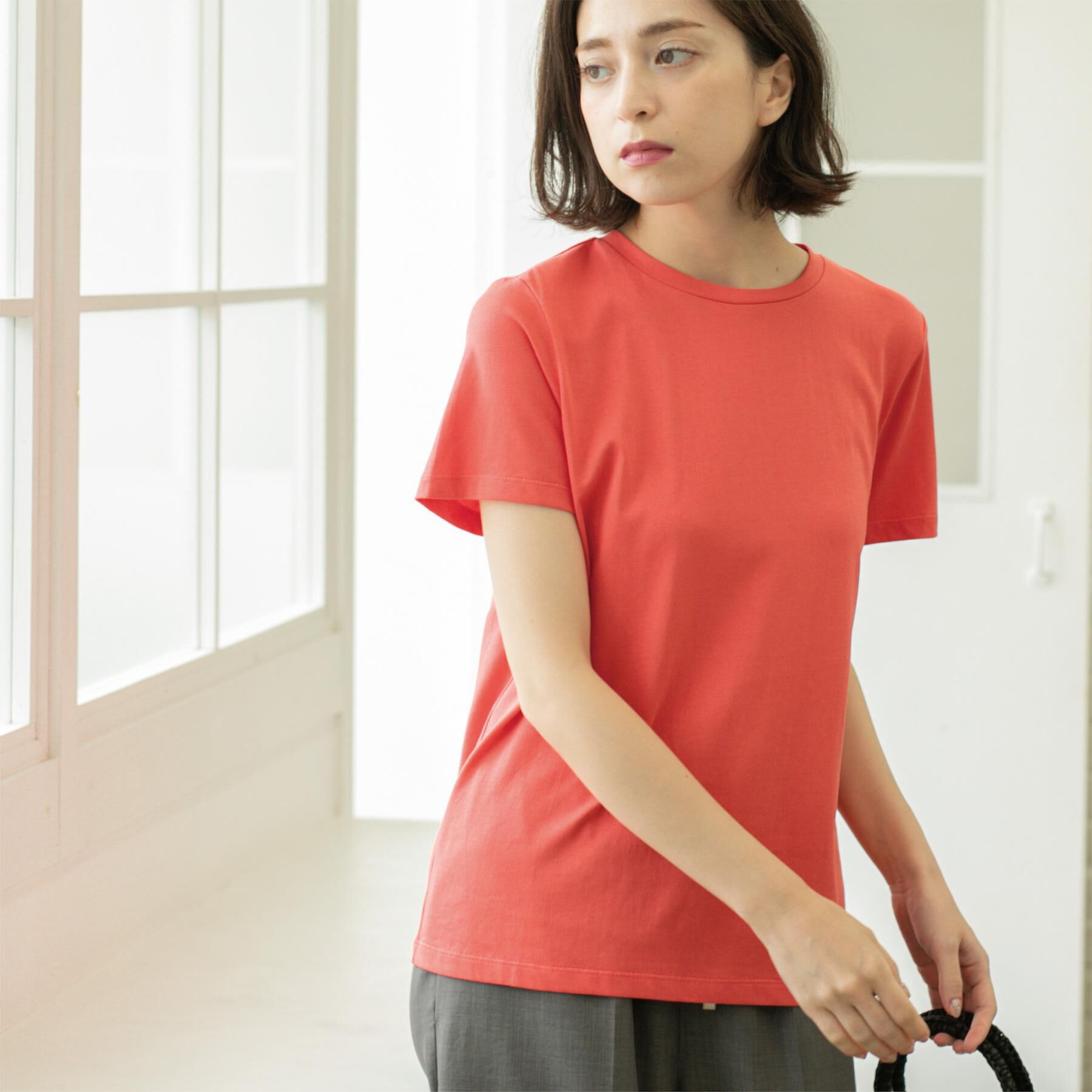 OPAQUE.CLIP「《5色展開》ベーシックTシャツ【洗濯機洗い可／UV／接触冷感】」|Tシャツ・カットソー|