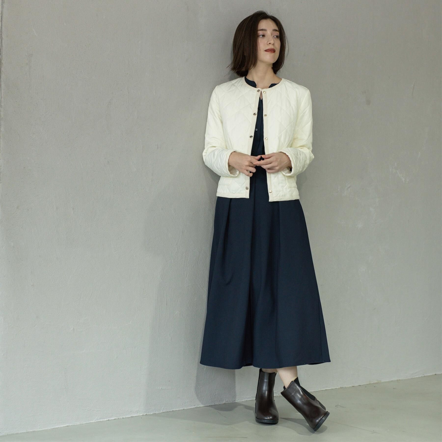 OPAQUE.CLIP「ウールライクフィット＆フレアワンピース【洗濯機OK】」|ワンピース|