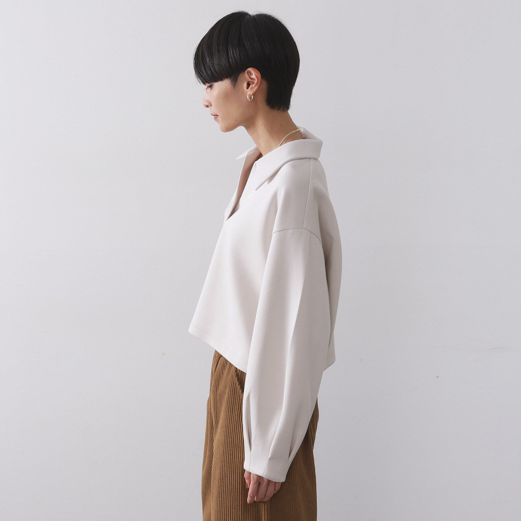 OPAQUE.CLIP「スキッパートップス【UVケア／洗濯機OK】」|Tシャツ・カットソー|