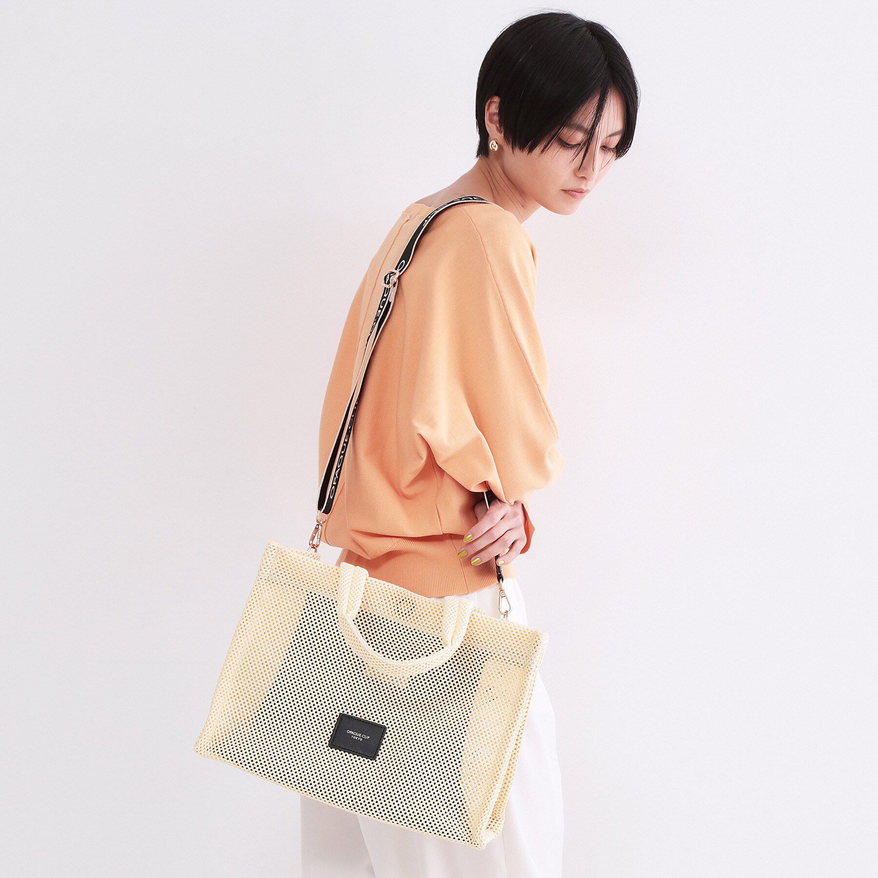 OPAQUE.CLIP「【2WAY/A4】メッシュスクエアトートバッグ」|トートバッグ|