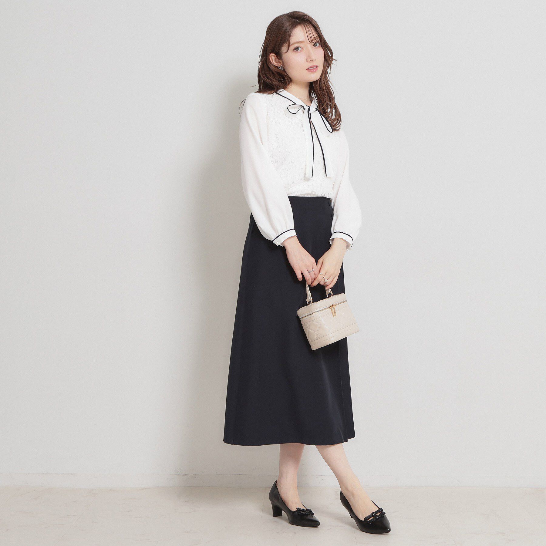 Couture broach「【洗える・通勤】フラワーレースブラウス」|シャツ・ブラウス|