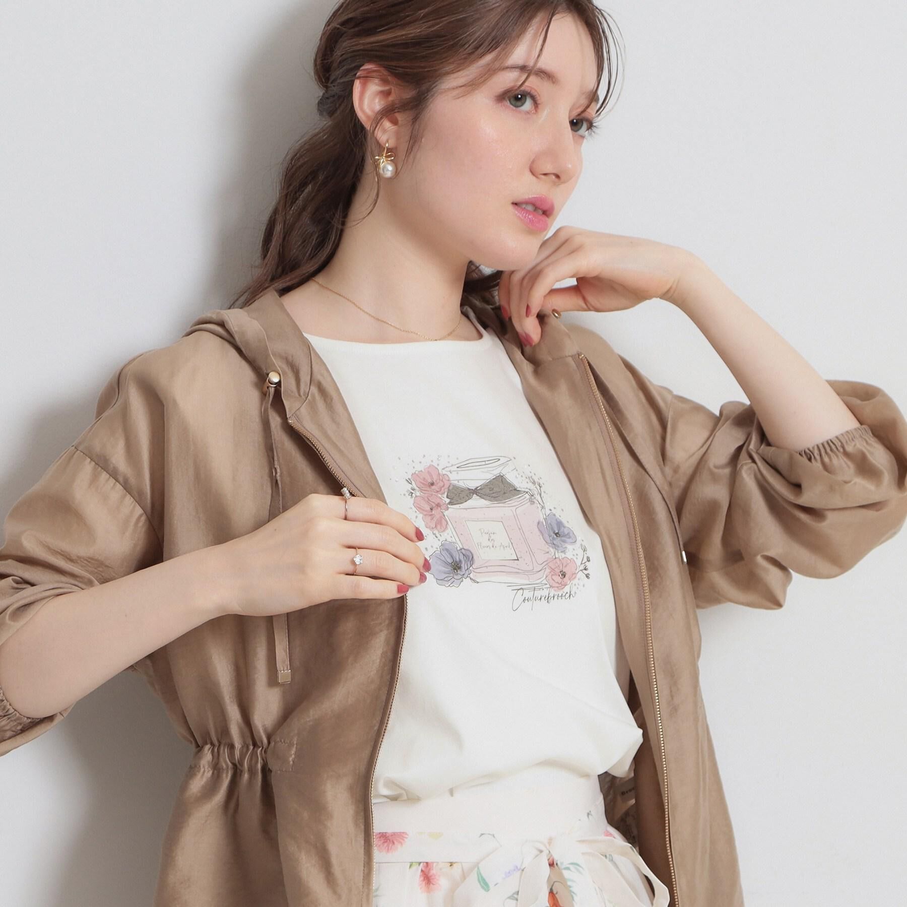 Couture broach「【接触冷感・UVカット】パフュームプリントTシャツ」|Tシャツ・カットソー|