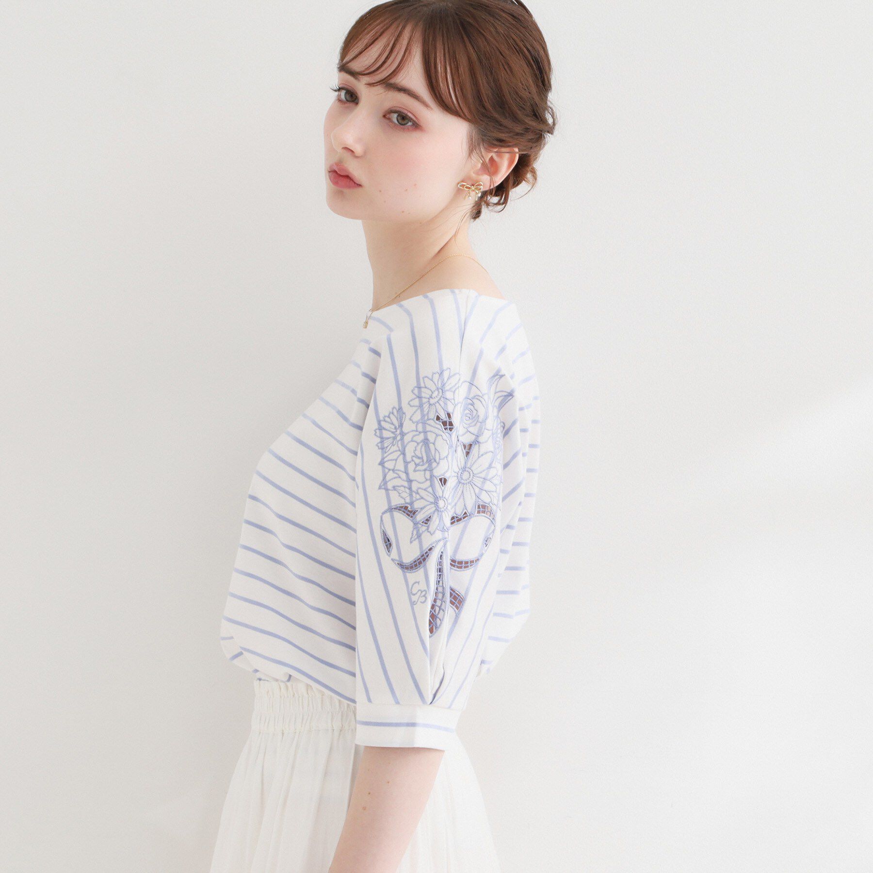 Couture broach「【接触冷感・UVカット】エンブロドルマントップス」|Tシャツ・カットソー|