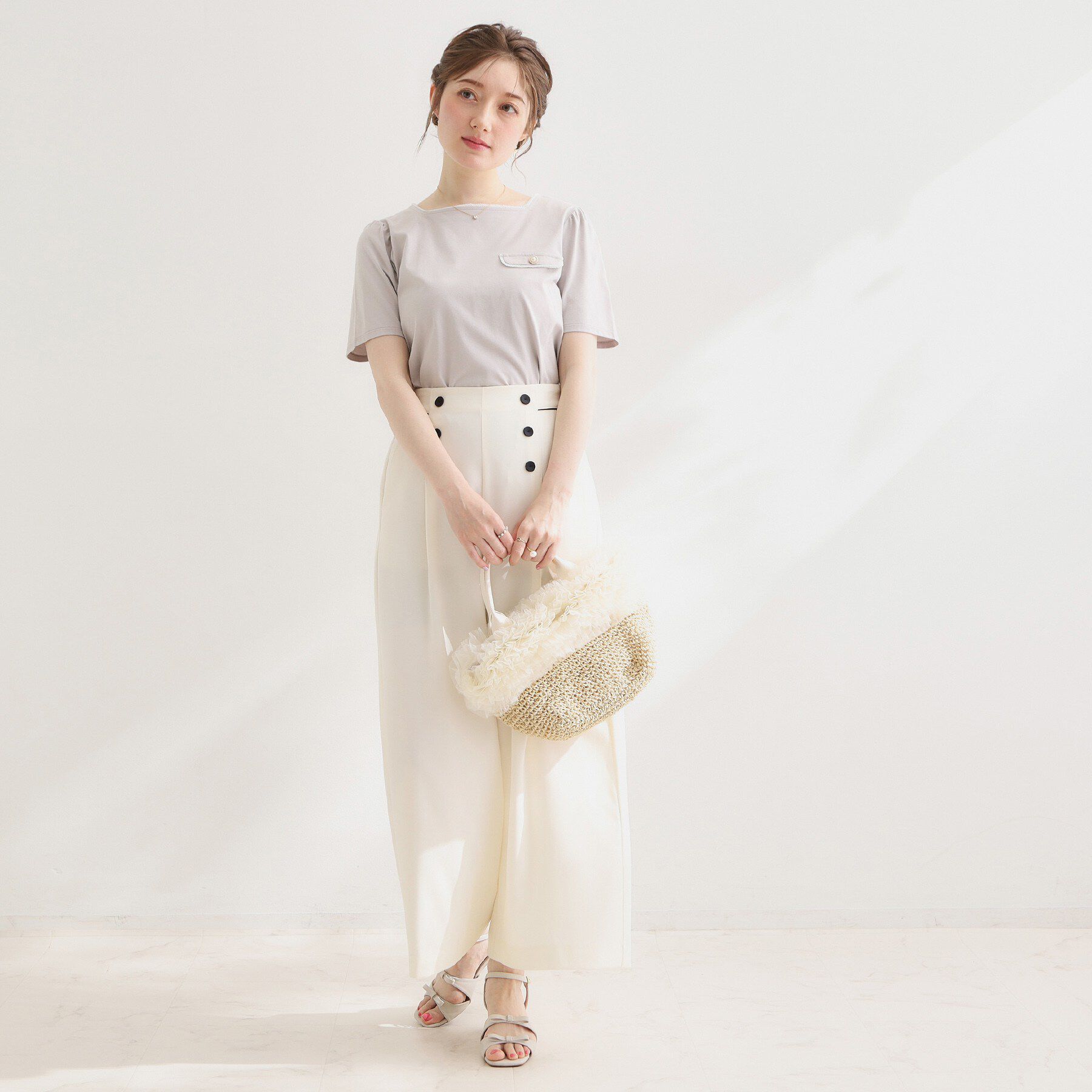 Couture broach「【接触冷感・UVカット・洗える】マリンコードTシャツ」|Tシャツ・カットソー|