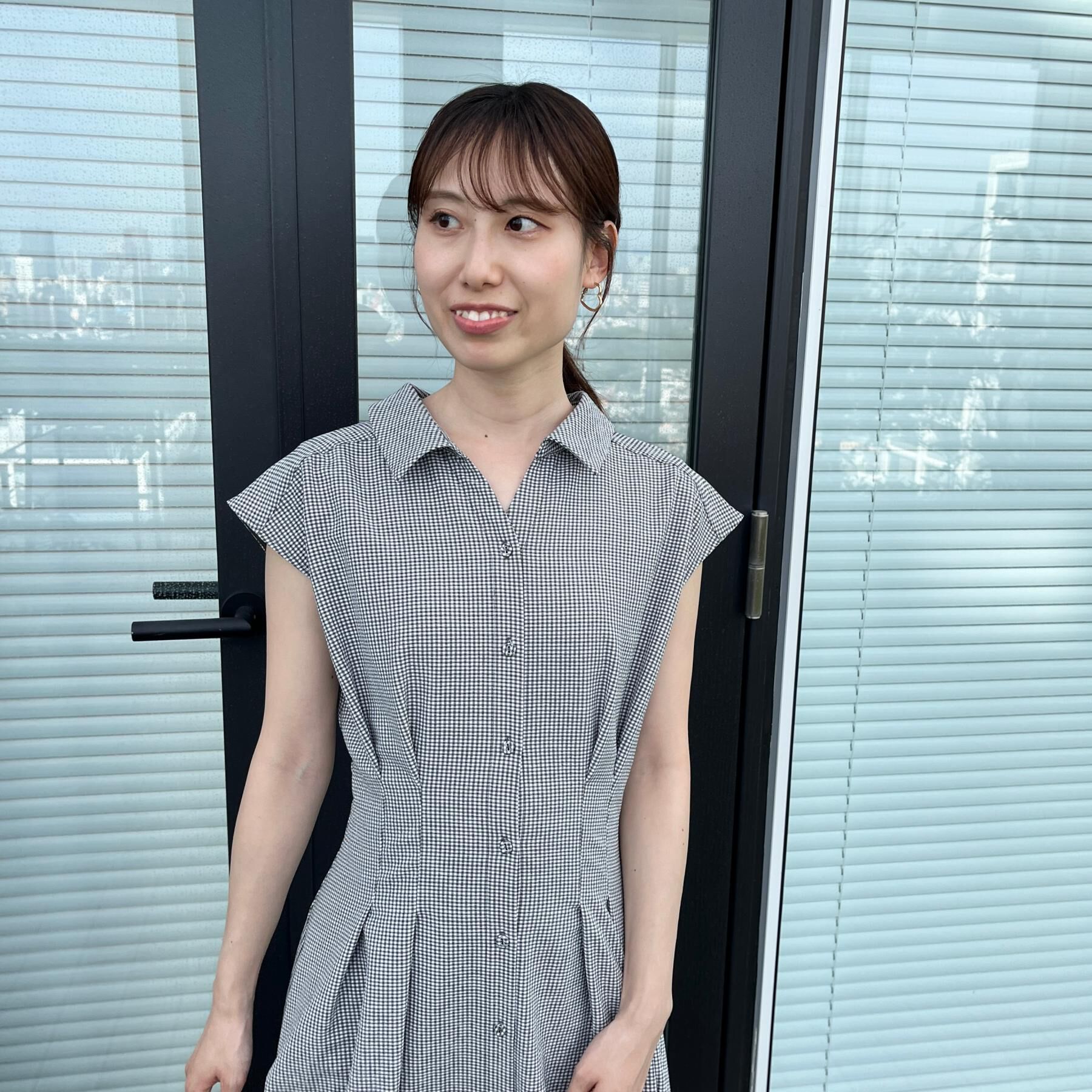 Couture broach「【洗える】サッカー シャツワンピース」|ワンピース|