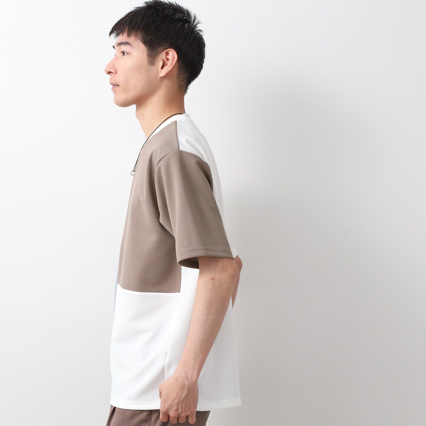 THE SHOP TK「ツイルブロッキング 半袖Tシャツ 洗濯機OK」|Tシャツ・カットソー|