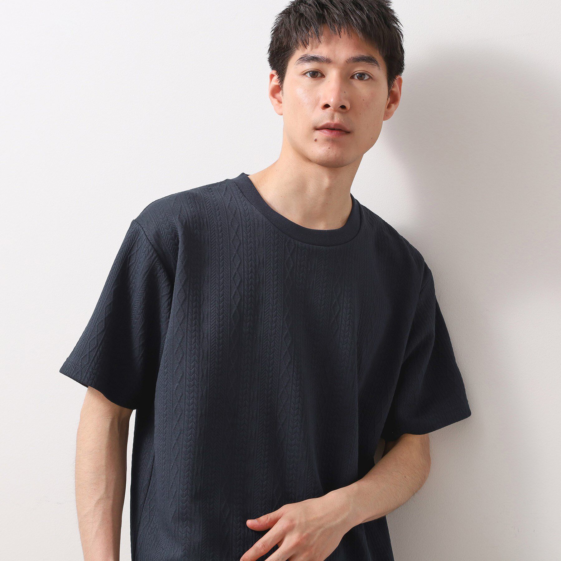 THE SHOP TK「ライトフクレジャカード 半袖Tシャツ 洗濯機OK」|Tシャツ・カットソー|ネイビー(094)