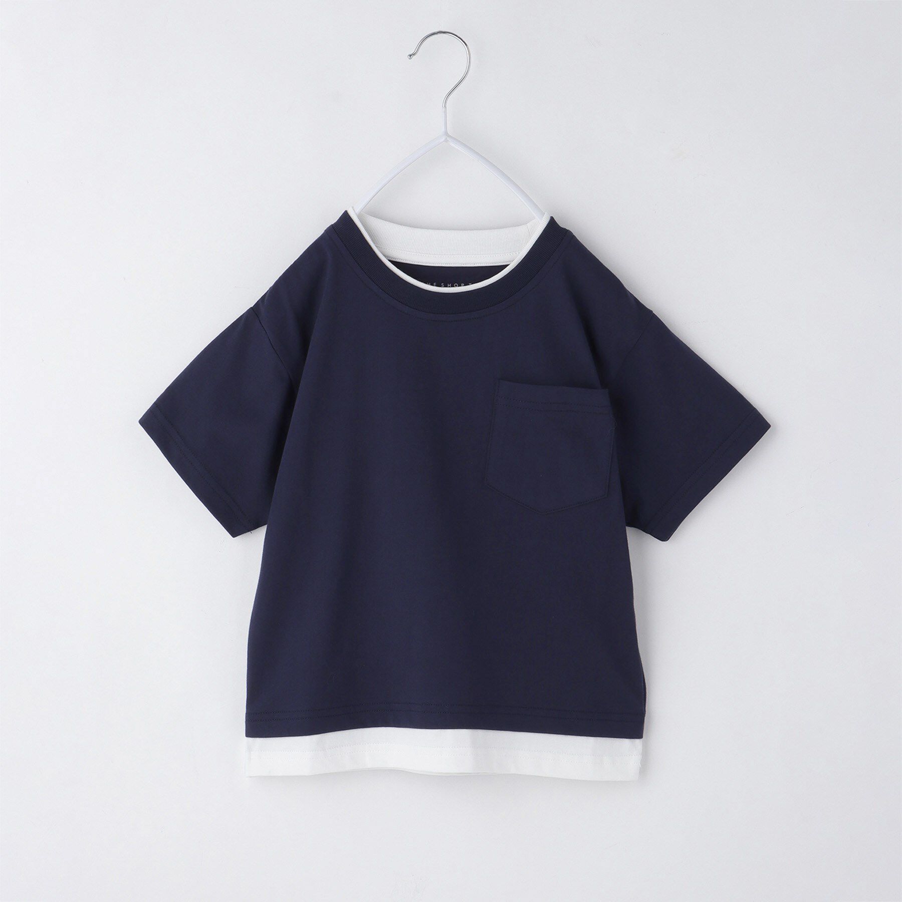 THE SHOP TK「【110－160】レイヤード風半袖Tシャツ/洗濯機OK」|Tシャツ・カットソー|