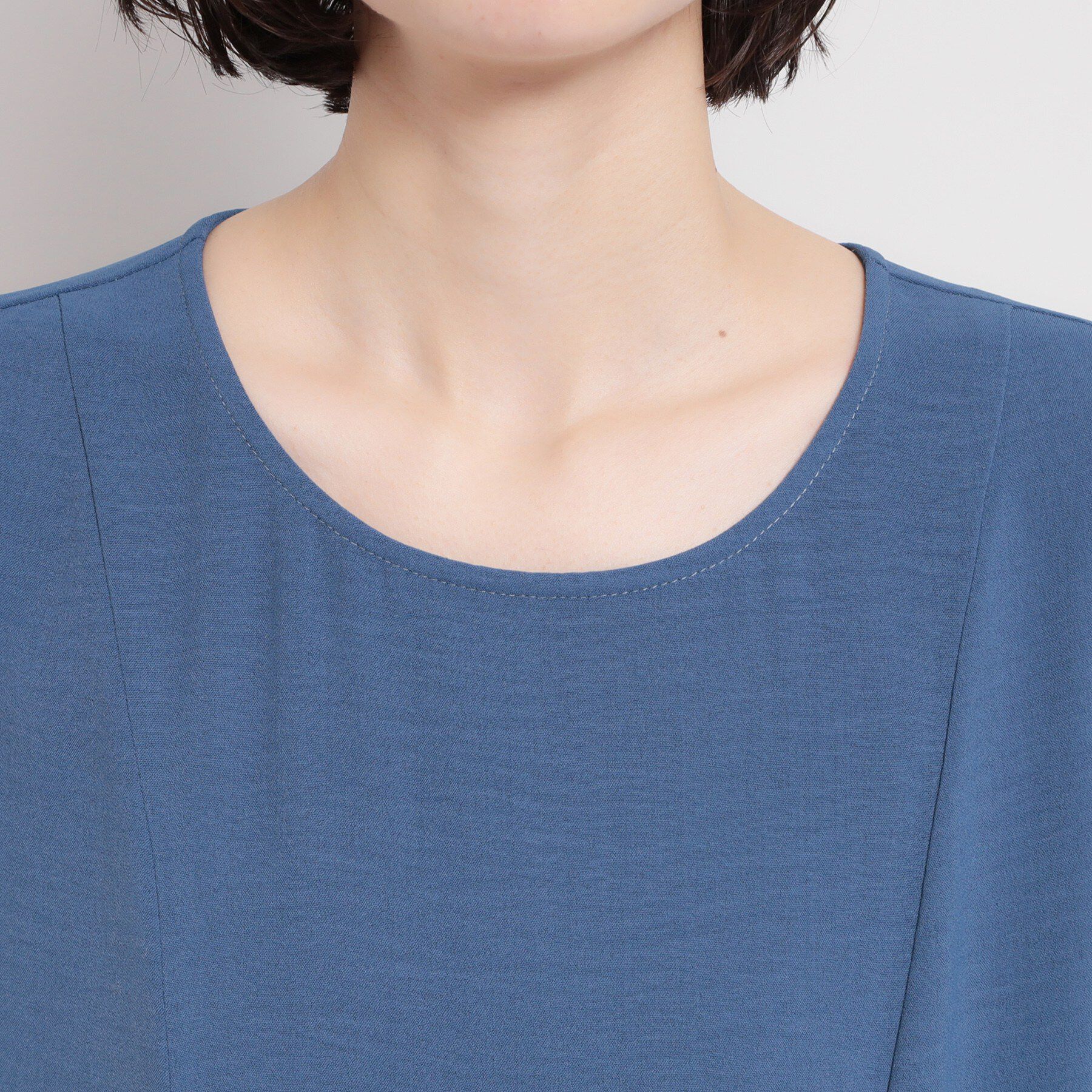 THE SHOP TK「【ひんやり／防しわ／吸水速乾／UV】美しさを1日中キープ ノースリーブフレアワンピース」|ワンピース|