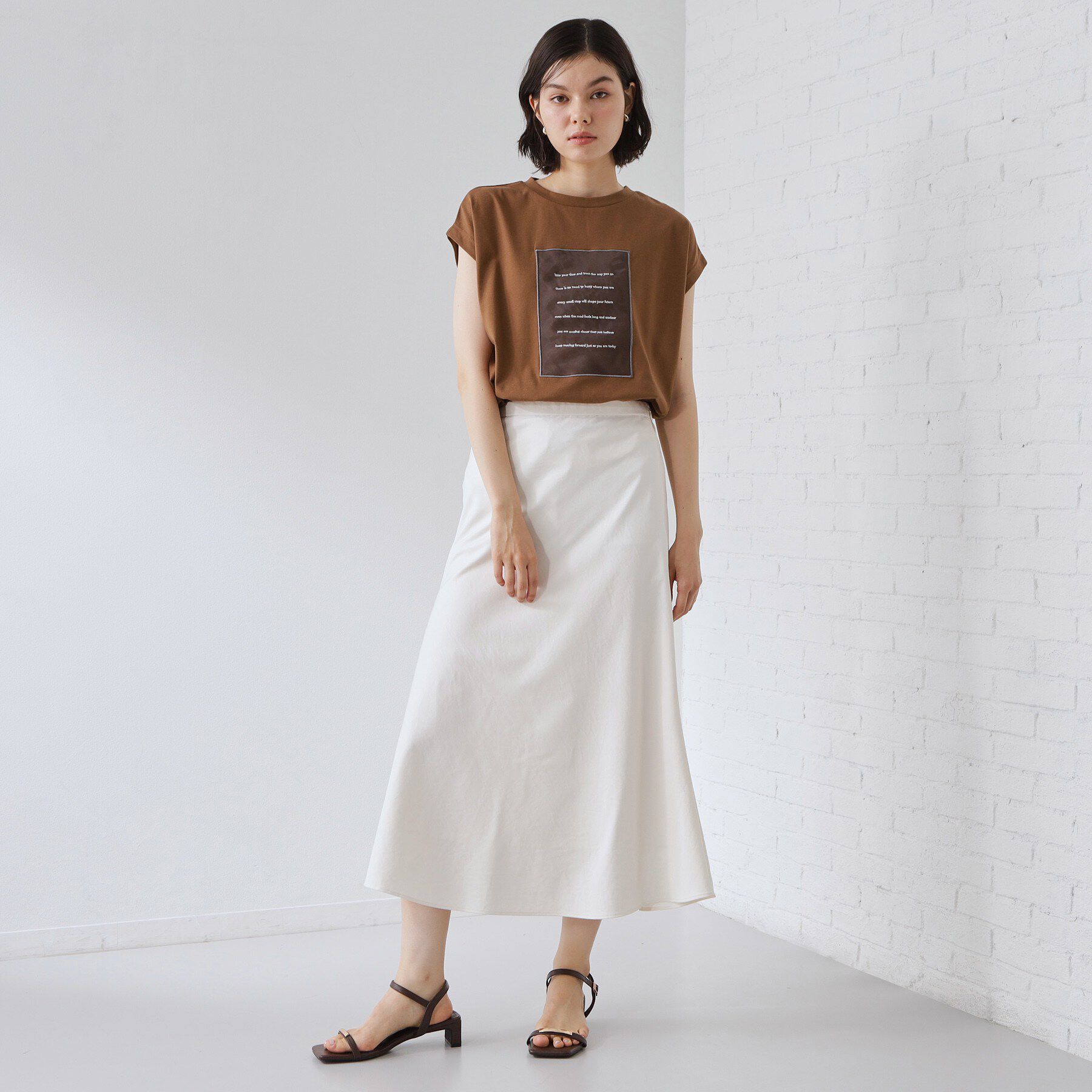 THE SHOP TK「オーガンジー刺繍Tシャツ」|Tシャツ・カットソー|