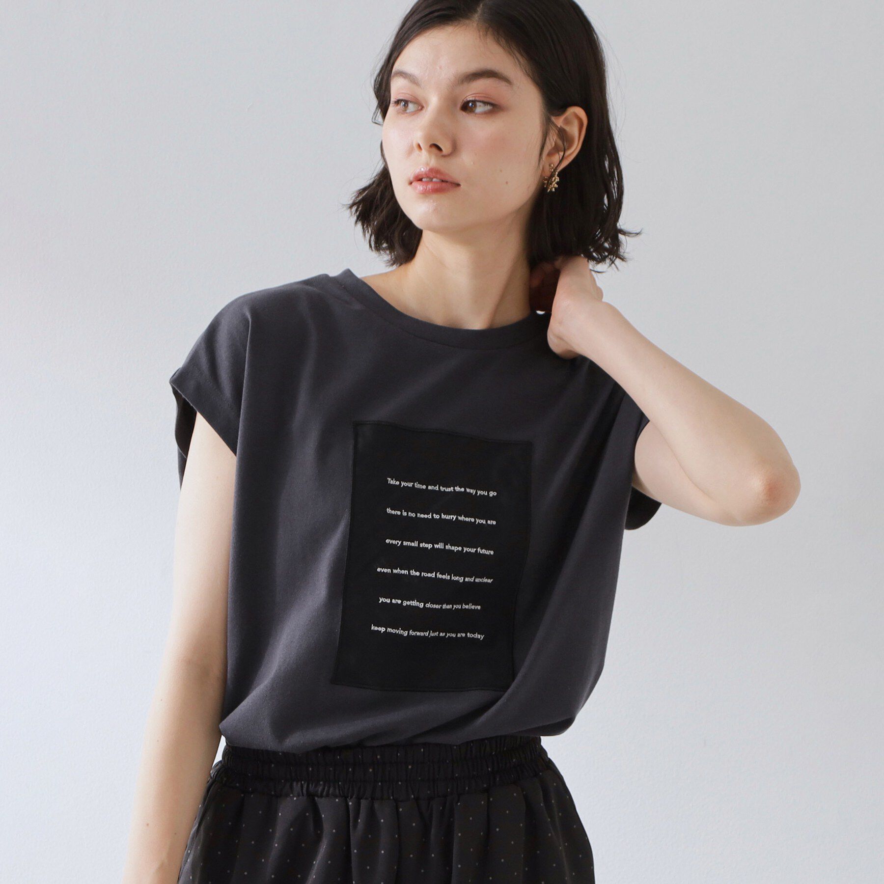 THE SHOP TK「オーガンジー刺繍Tシャツ」|Tシャツ・カットソー|スミクロ(018)