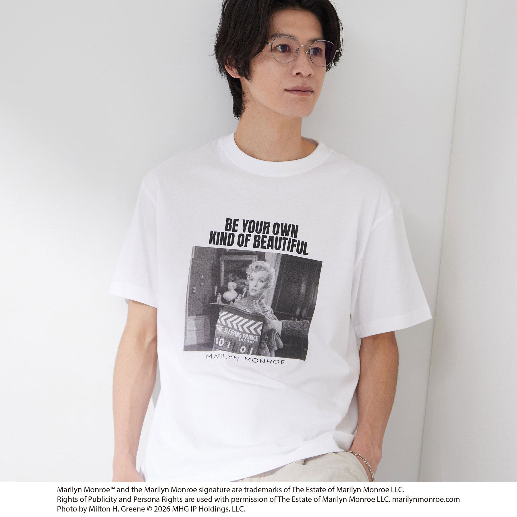 THE SHOP TK「別注マリリン・モンロー / グラフィック半袖Tシャツ」|Tシャツ・カットソー|オフホワイト(003