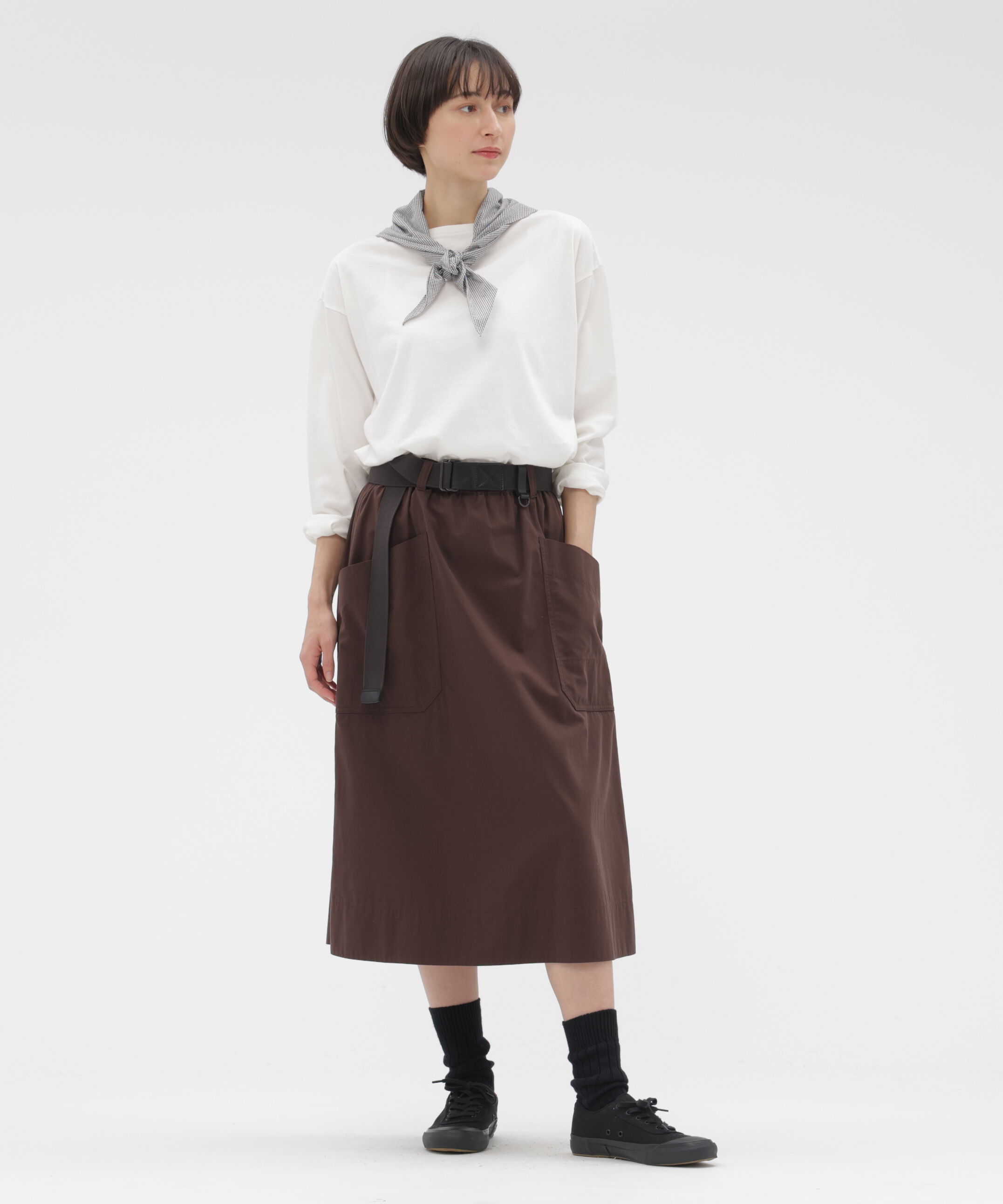 MHL.「TINY GINGHAM COTTON SCARF」|バンダナ・スカーフ|