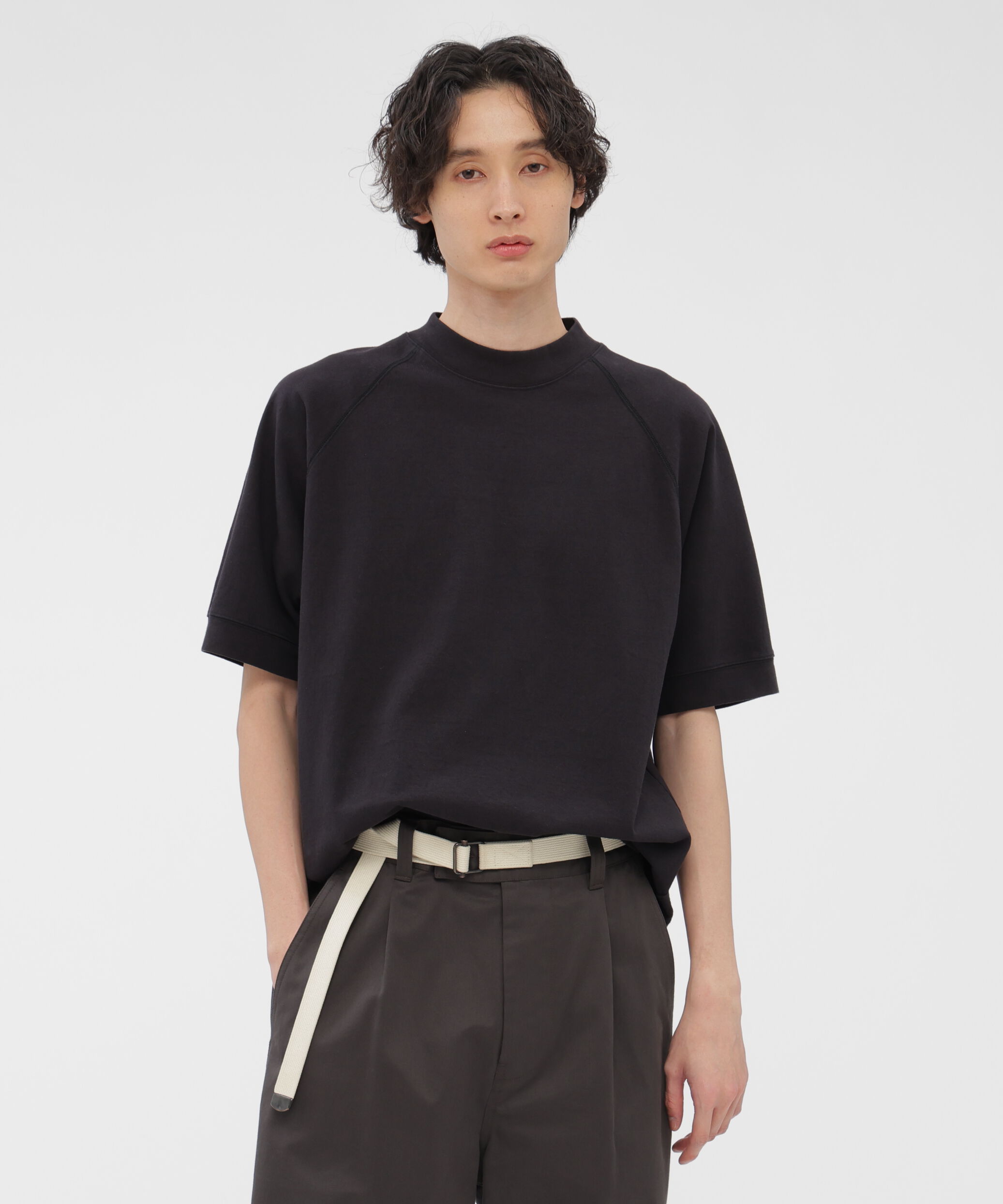 MHL.「DRY COTTON JERSEY TOP」|Tシャツ・カットソー|BLACK