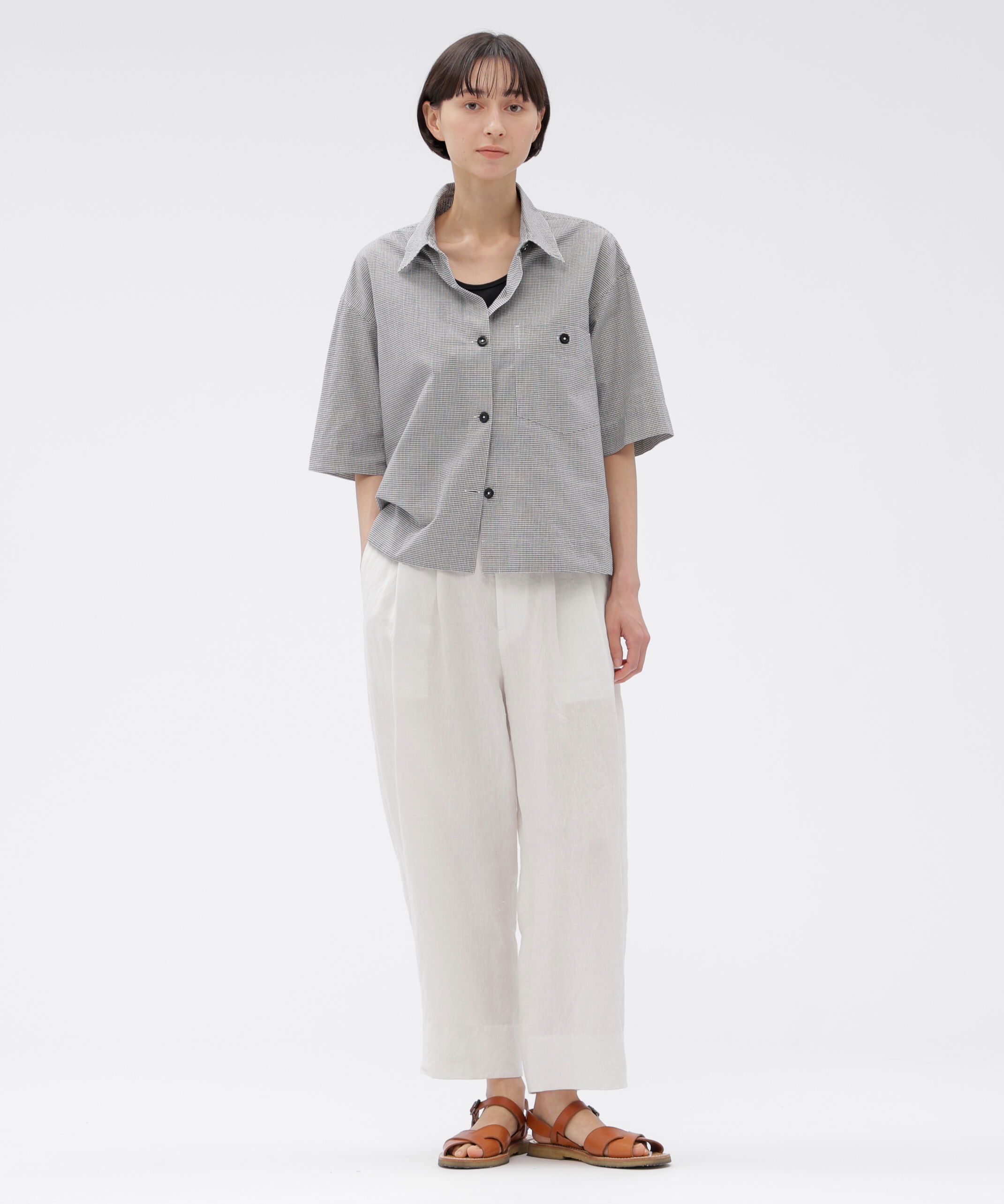 MHL.「TINY GINGHAM COTTON SHIRT」|シャツ・ブラウス|