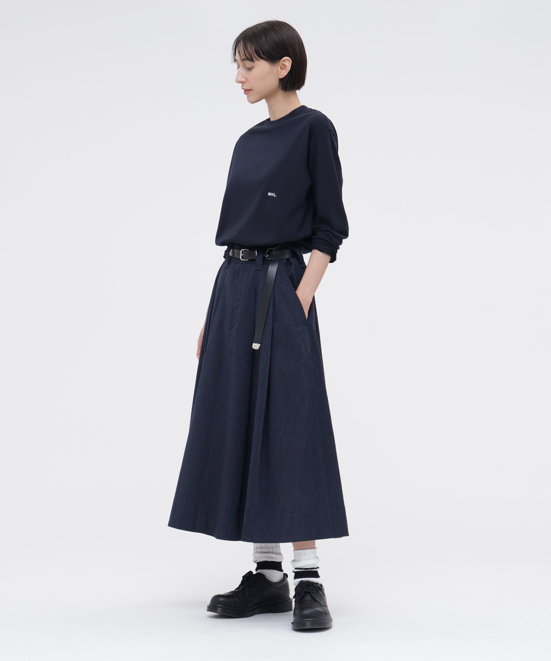 MHL.「WOOL COTTON TWILL SKIRT」|スカート|