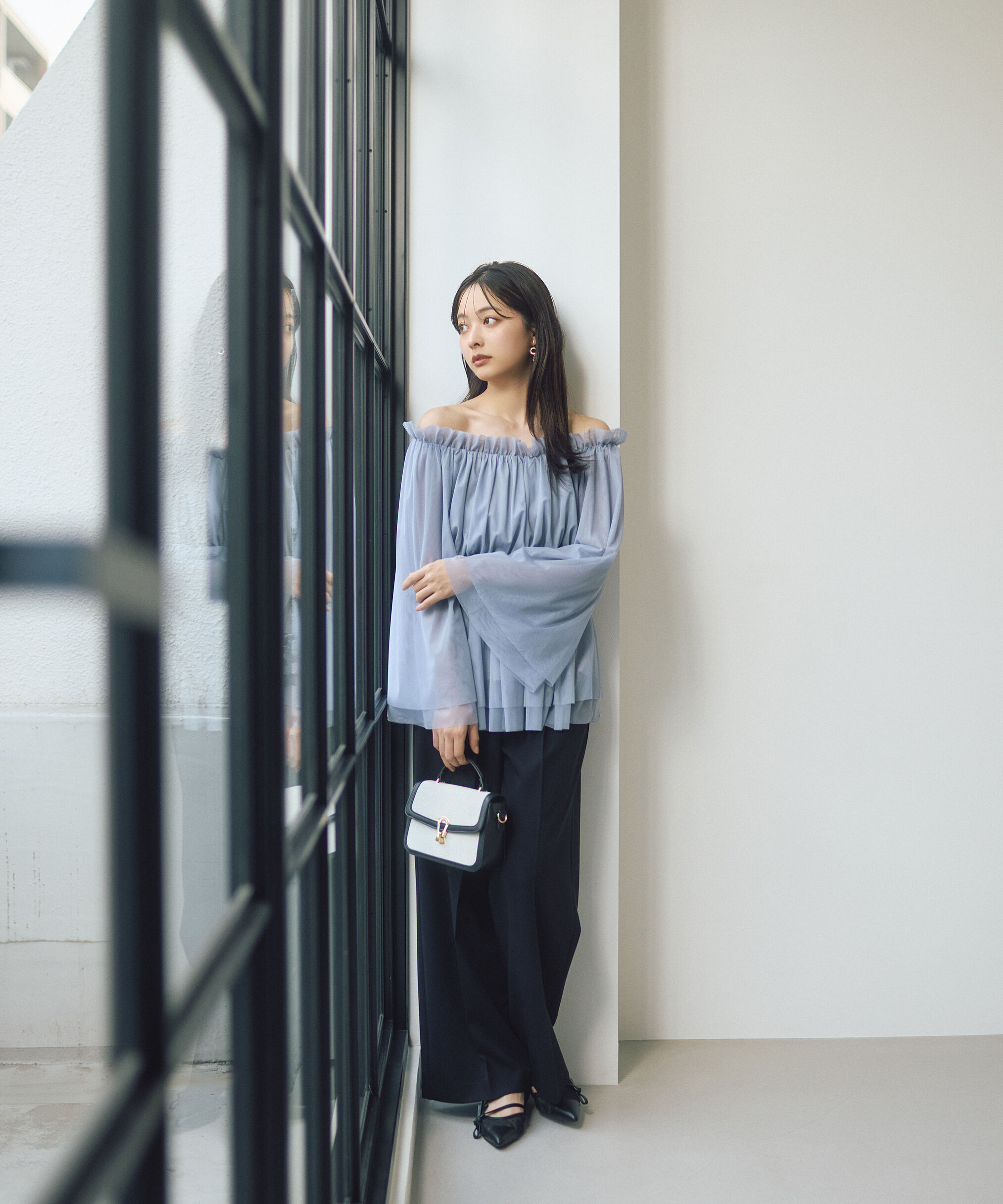 PROPORTION BODY DRESSING「＜明日香さんコラボ＞ベルト付き美脚ワイドパンツ 26SS」|その他|ブラック