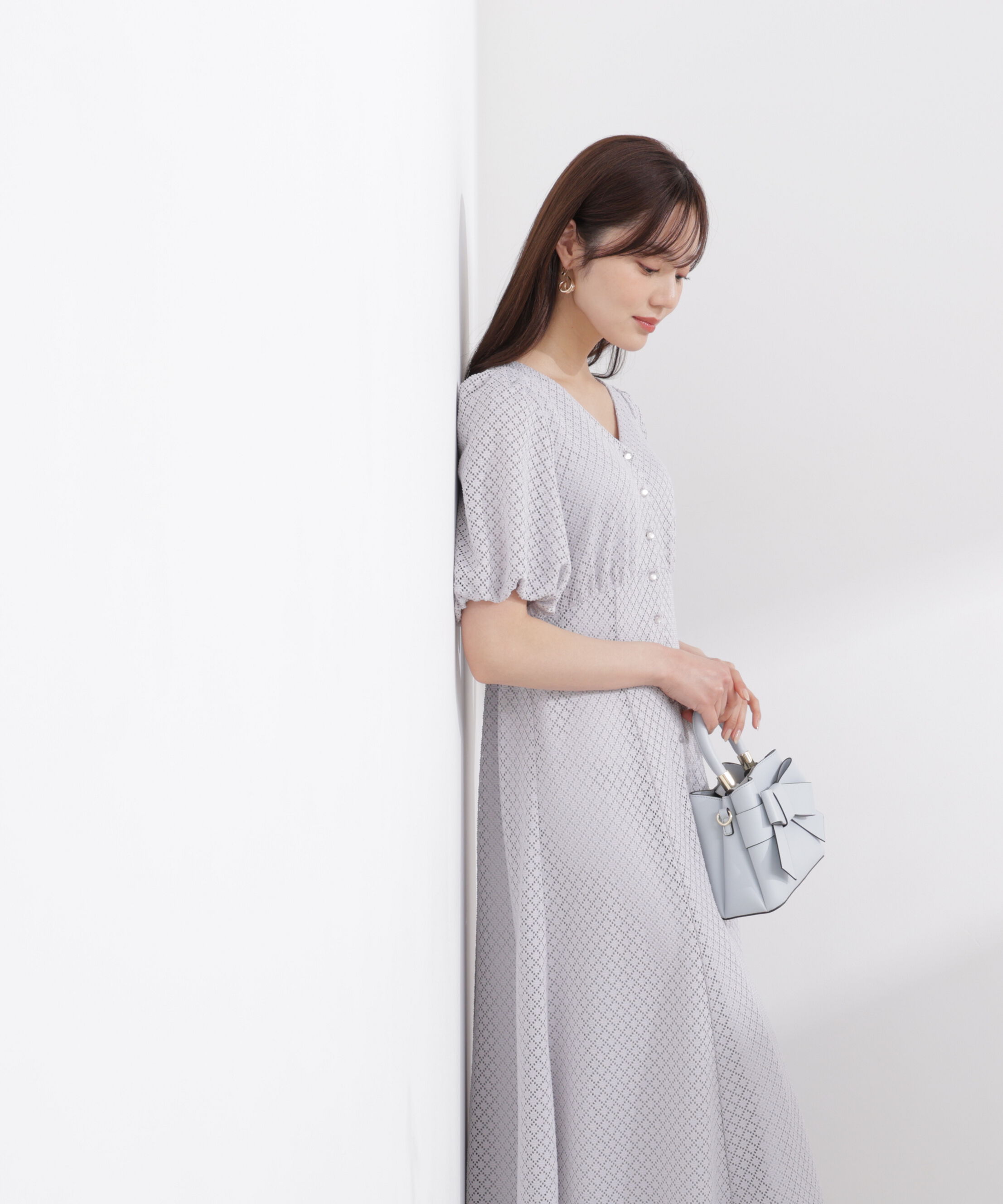 PROPORTION BODY DRESSING「パフスリーブフロント釦ワンピース 26SS」|ワンピース|