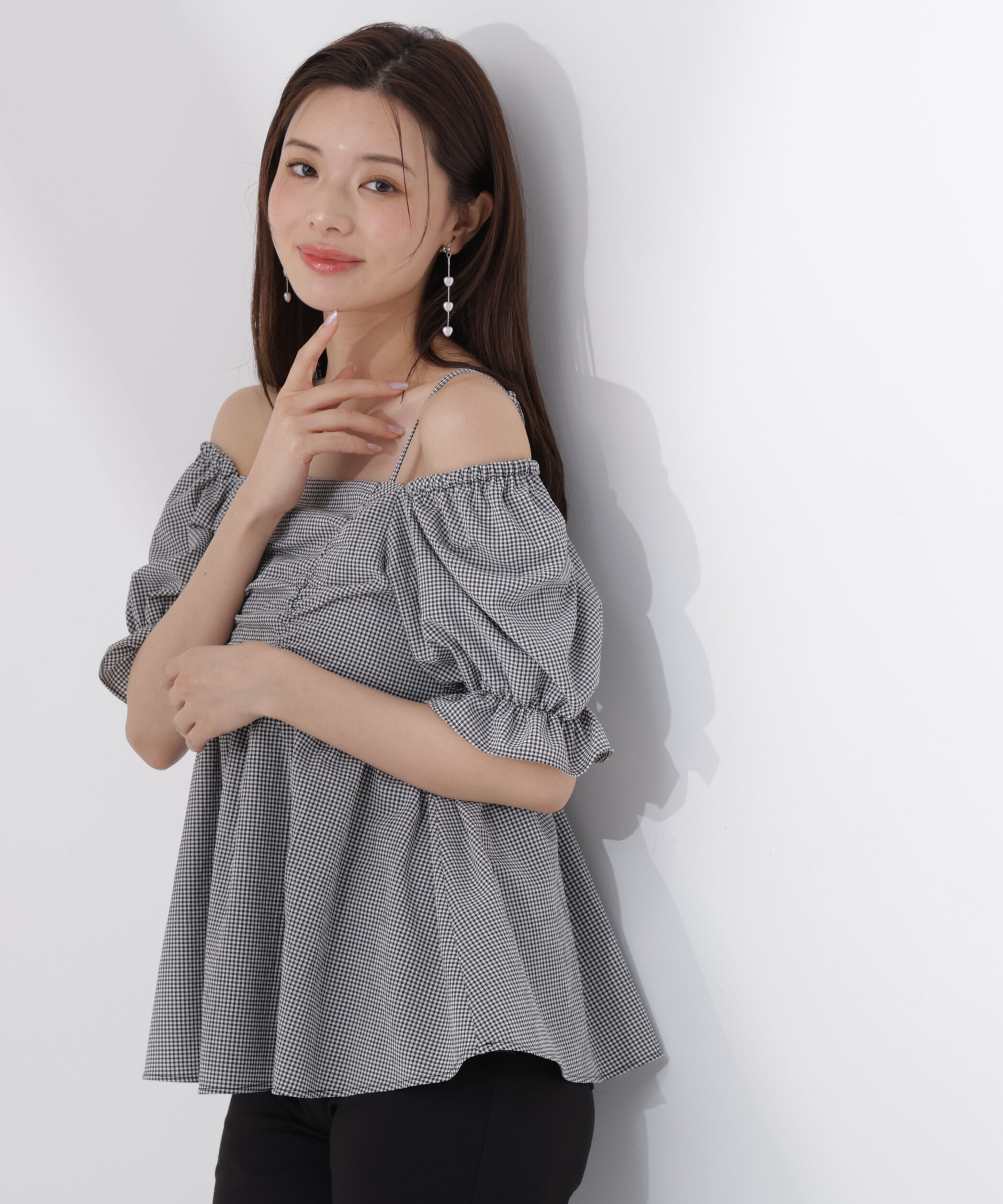 PROPORTION BODY DRESSING「〈a/mie〉ギンガム2wayブラウス」|シャツ・ブラウス|