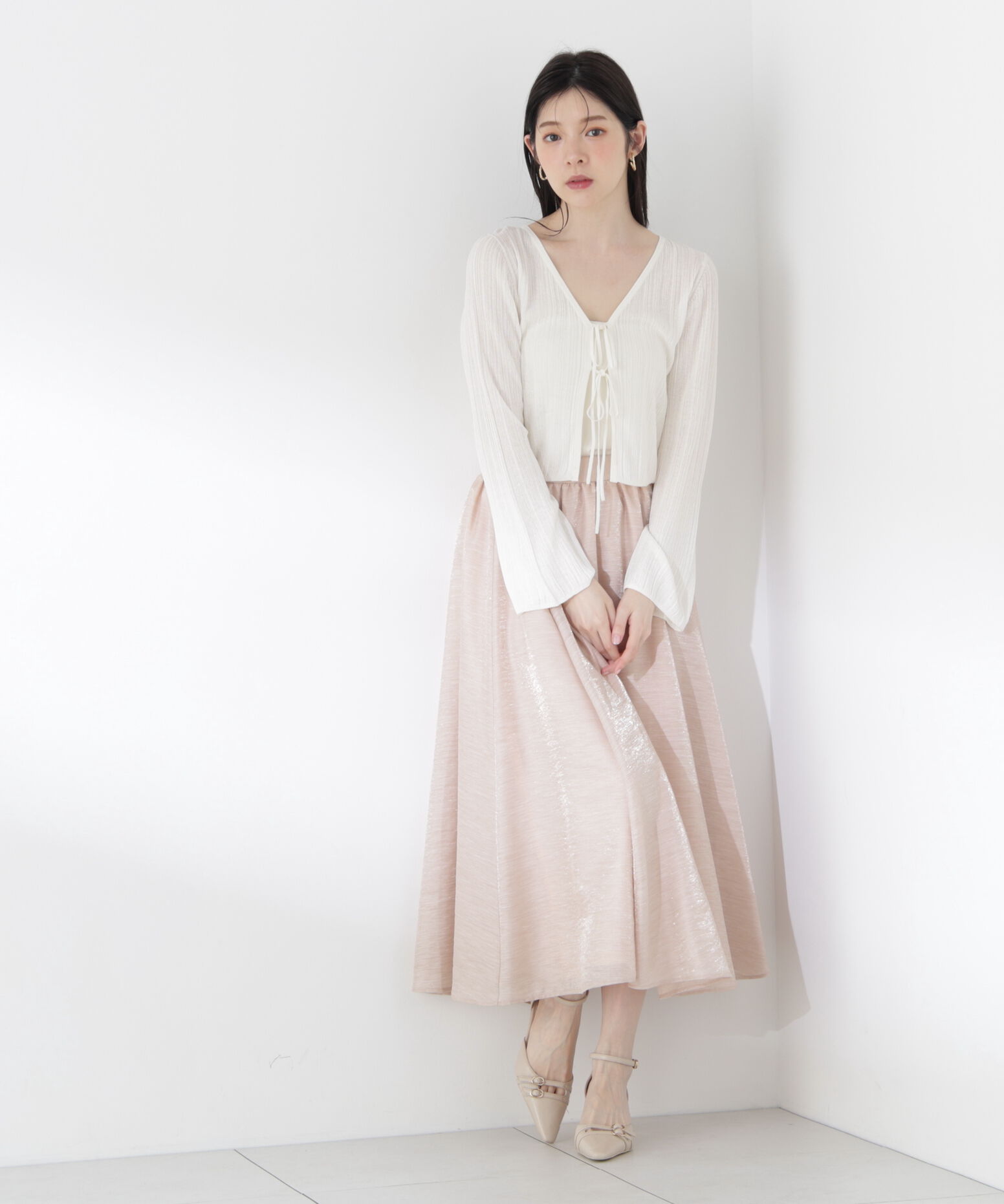 PROPORTION BODY DRESSING「＜中川紅葉さん着用＞シアーリブカーディガン」|カーディガン|
