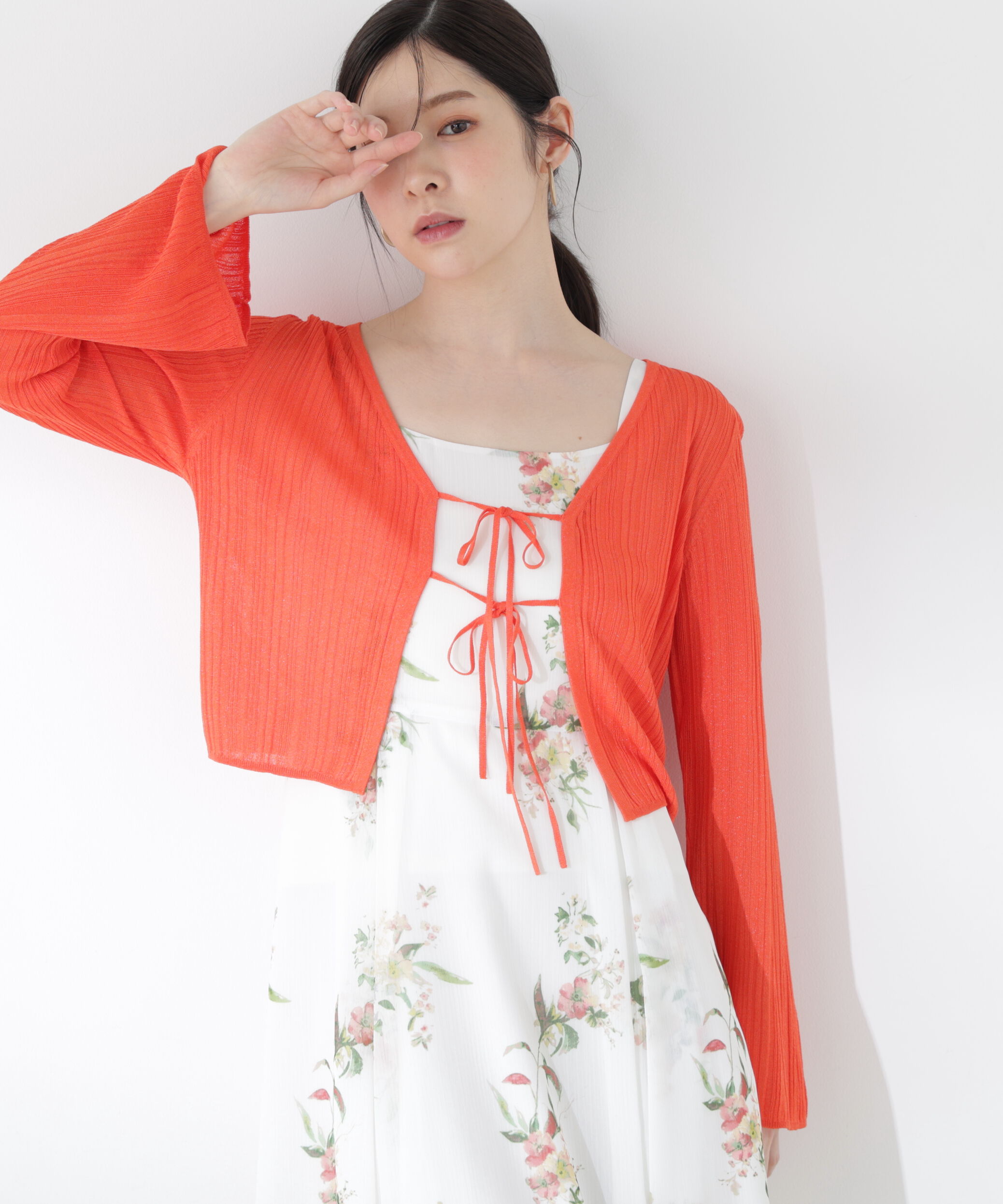 PROPORTION BODY DRESSING「＜中川紅葉さん着用＞シアーリブカーディガン」|カーディガン|