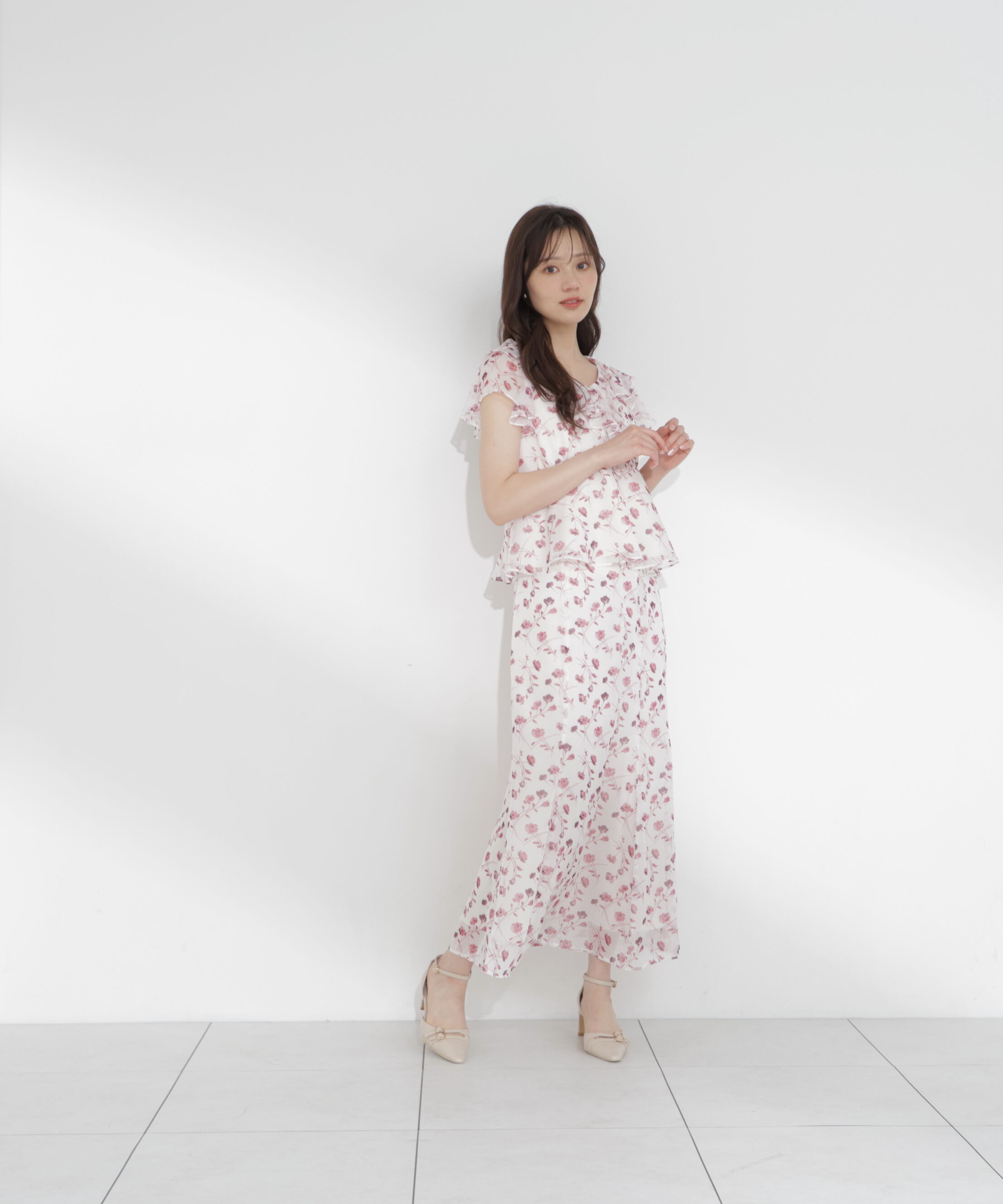 PROPORTION BODY DRESSING「フラワープリントペプラムブラウス」|シャツ・ブラウス|