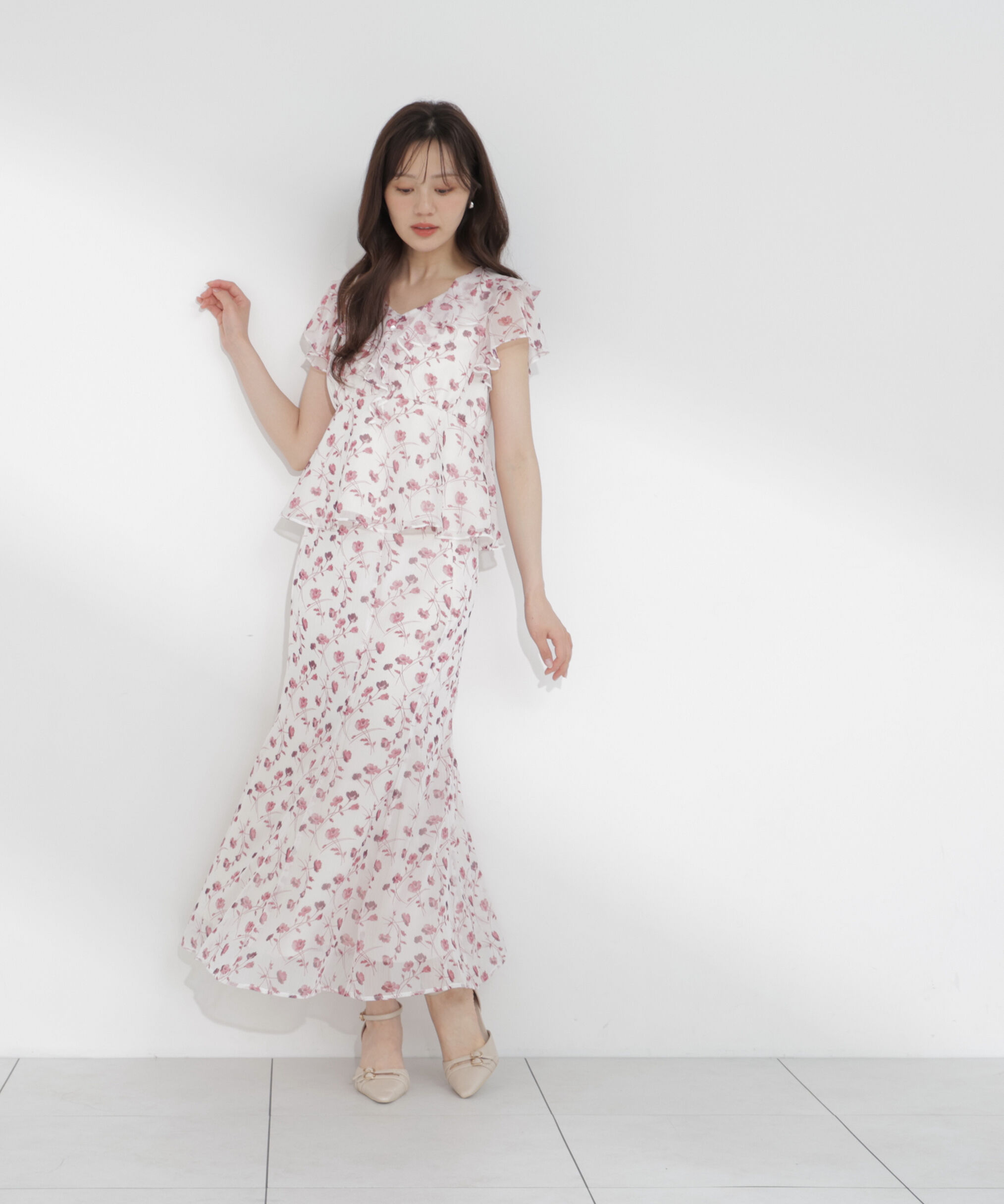 PROPORTION BODY DRESSING「フラワープリントマーメイドスカート」|スカート|