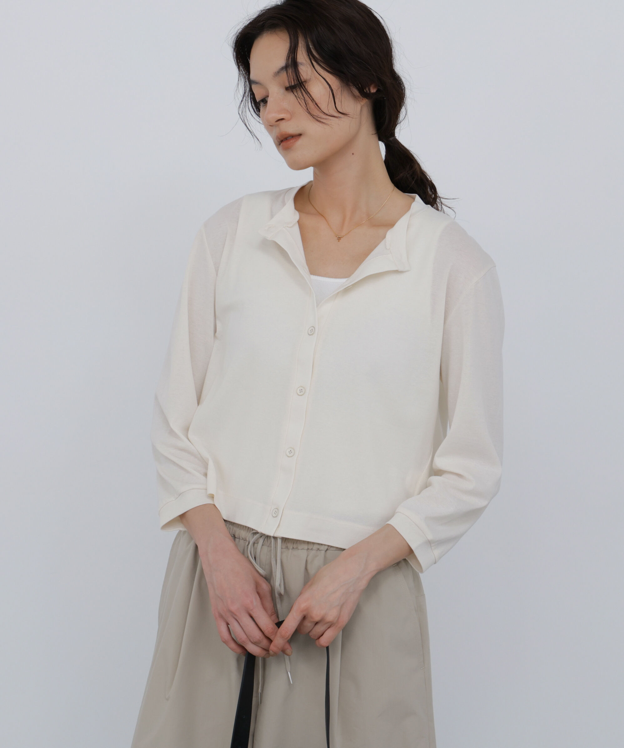  「◆《接触冷感 / 洗える》 フィンリーフライスカットソーカーディガン」|Tシャツ・カットソー|