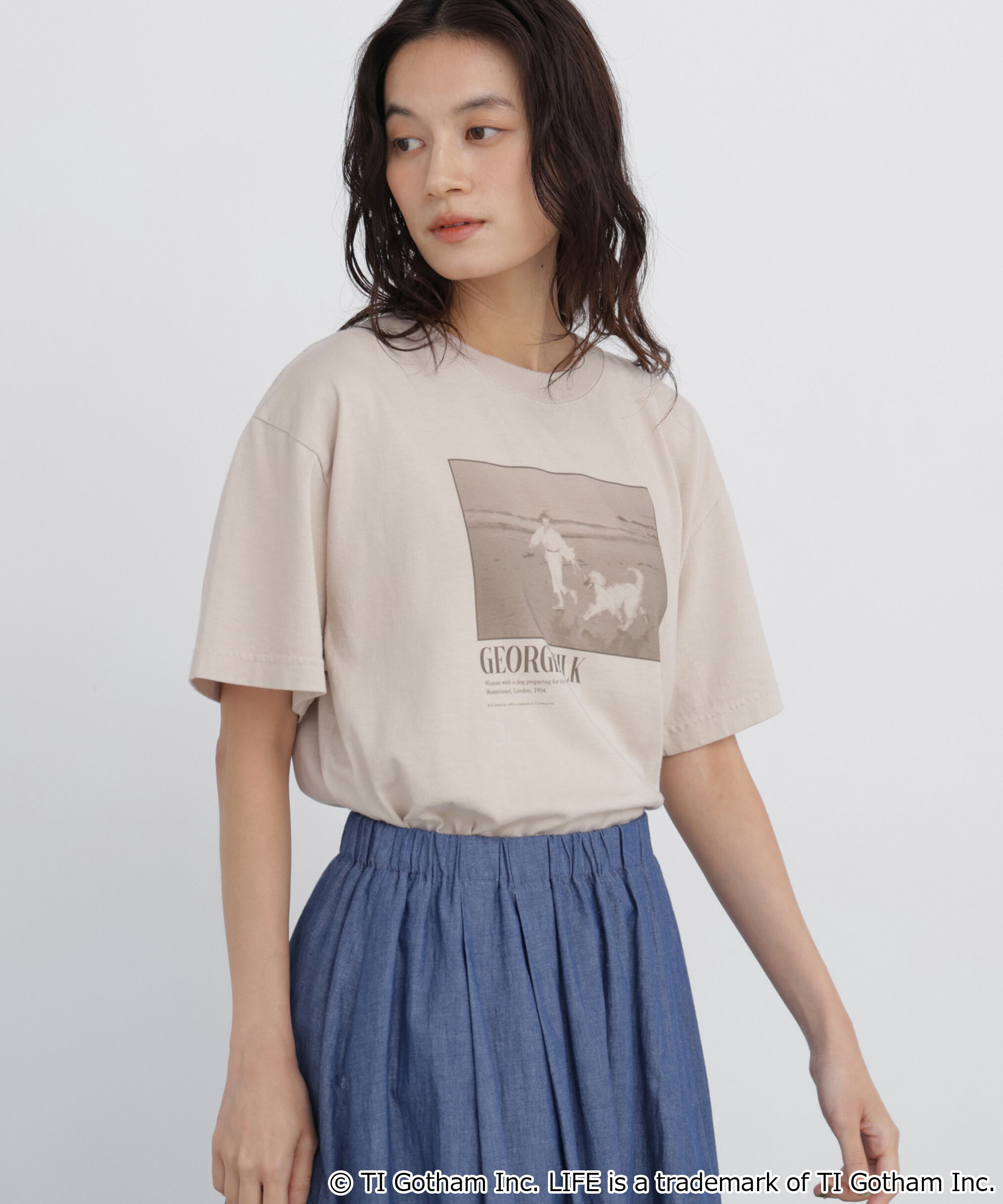 「《LIFE PICTURE COLLECTION別注》フォトＴシャツ DOG」|Tシャツ・カットソー|ベージュ