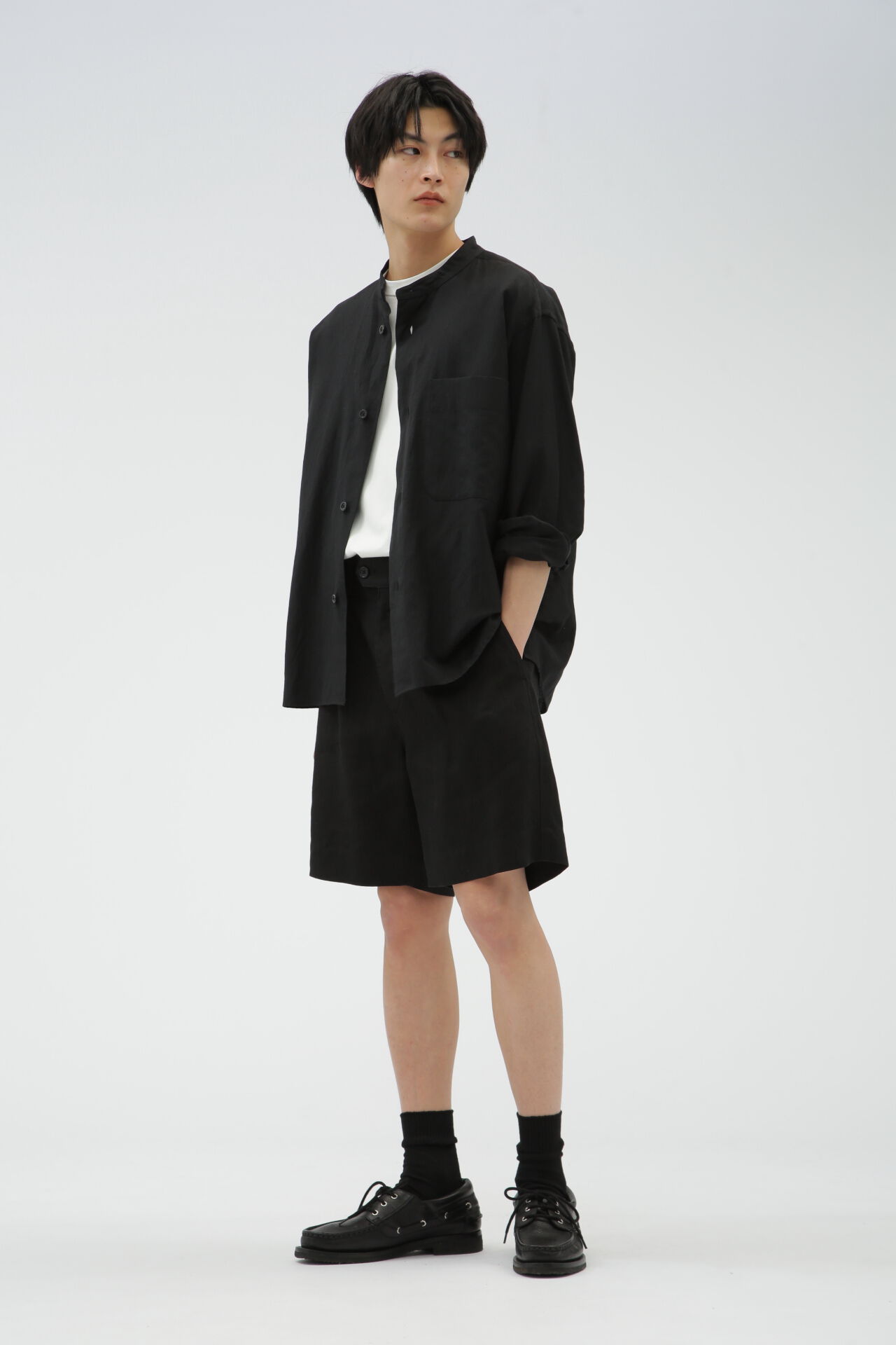 MARGARET HOWELL「DRY WOOL LINEN PLAINWEAVE SHIRT」|シャツ・ブラウス|
