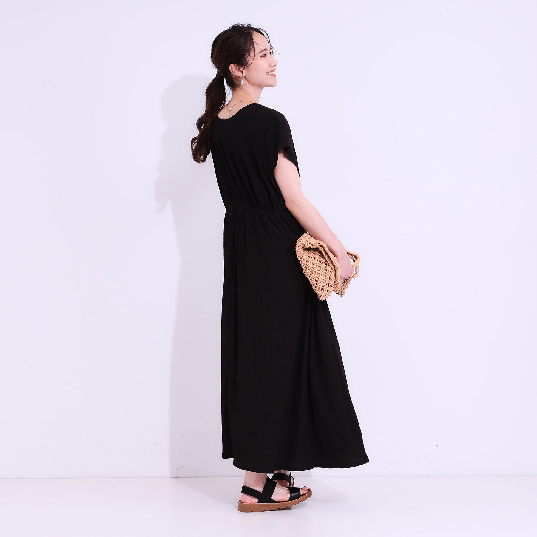SHOO･LA･RUE「【前後2WAY】さらりと大人上品に 楊柳フレンチワンピース」|ワンピース|