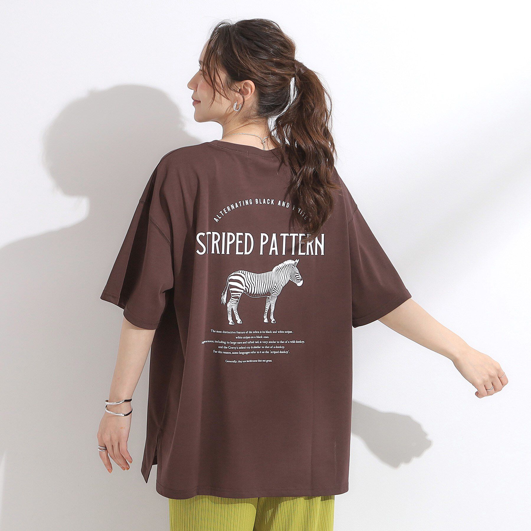 SHOO･LA･RUE「【ひんやり/汗ジミ軽減/UVカット】プリントアソート BIG Tシャツ」|Tシャツ・カットソー|