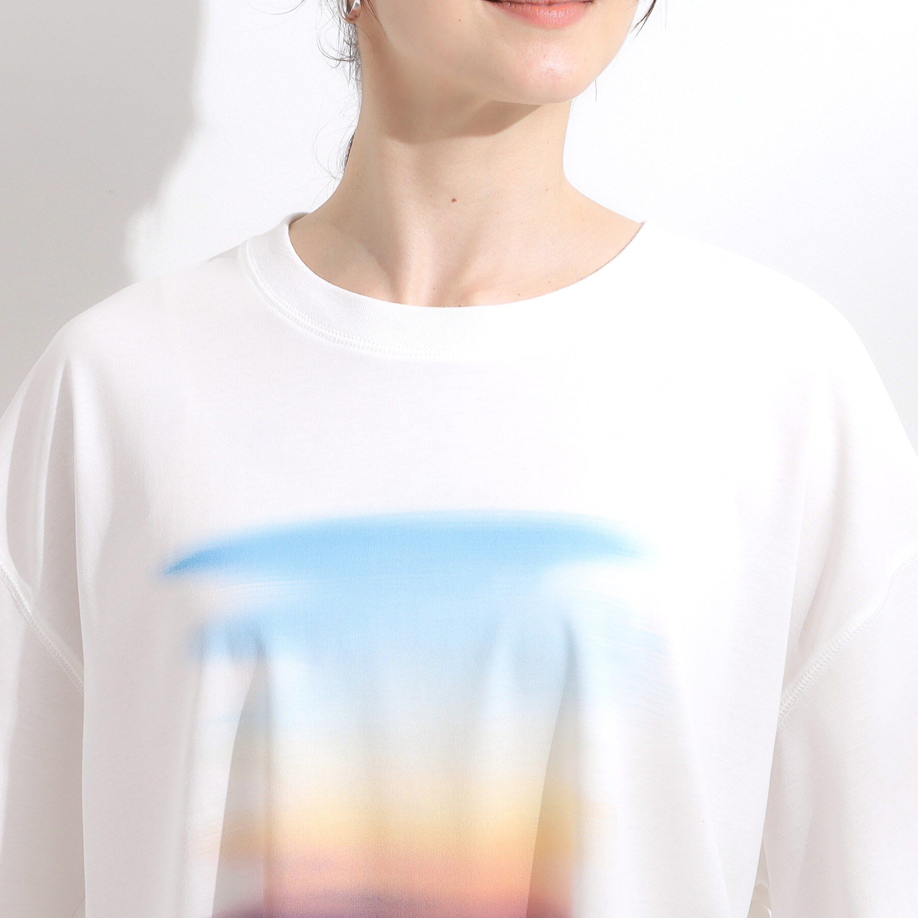 SHOO･LA･RUE「【ひんやり/汗ジミ軽減/UVカット】プリントアソート BIG Tシャツ」|Tシャツ・カットソー|