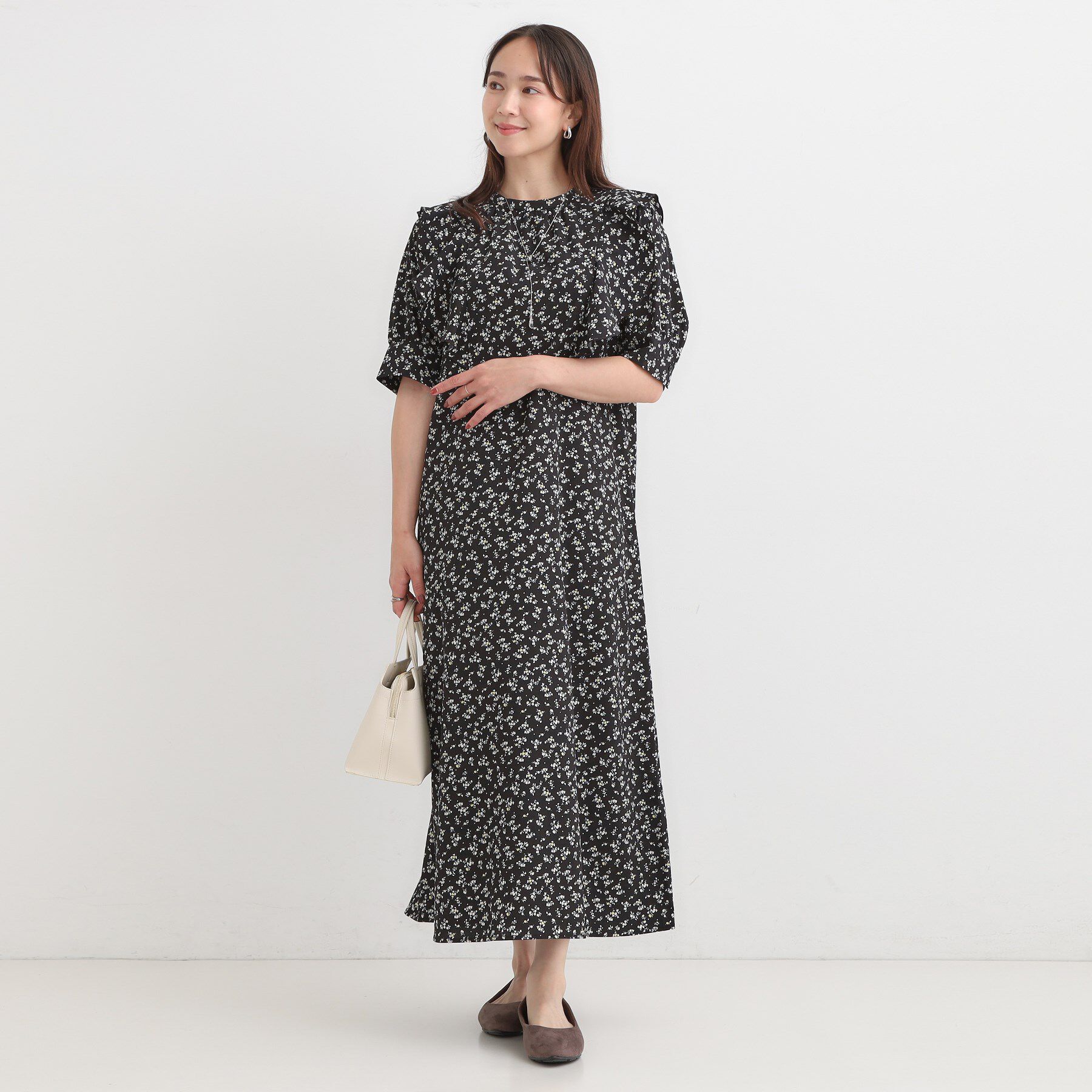 SHOO･LA･RUE「【S-LL】クラシカルな 花柄ワンピース」|ワンピース|