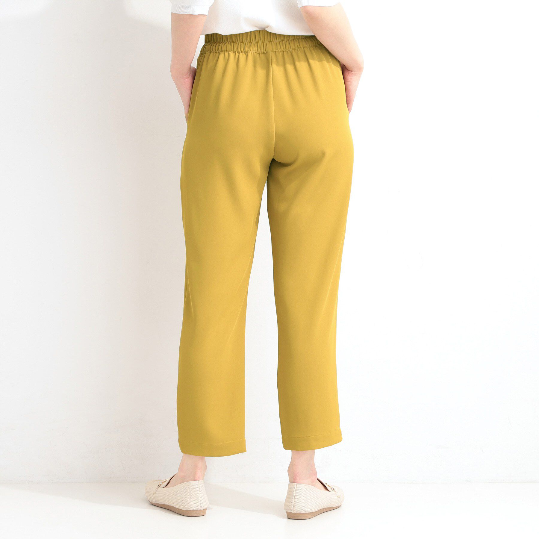 SHOO･LA･RUE「【ひんやり/UV/SS-3L/セットアップ可】さらさらぷるん イージーテーパードパンツ」|その他|