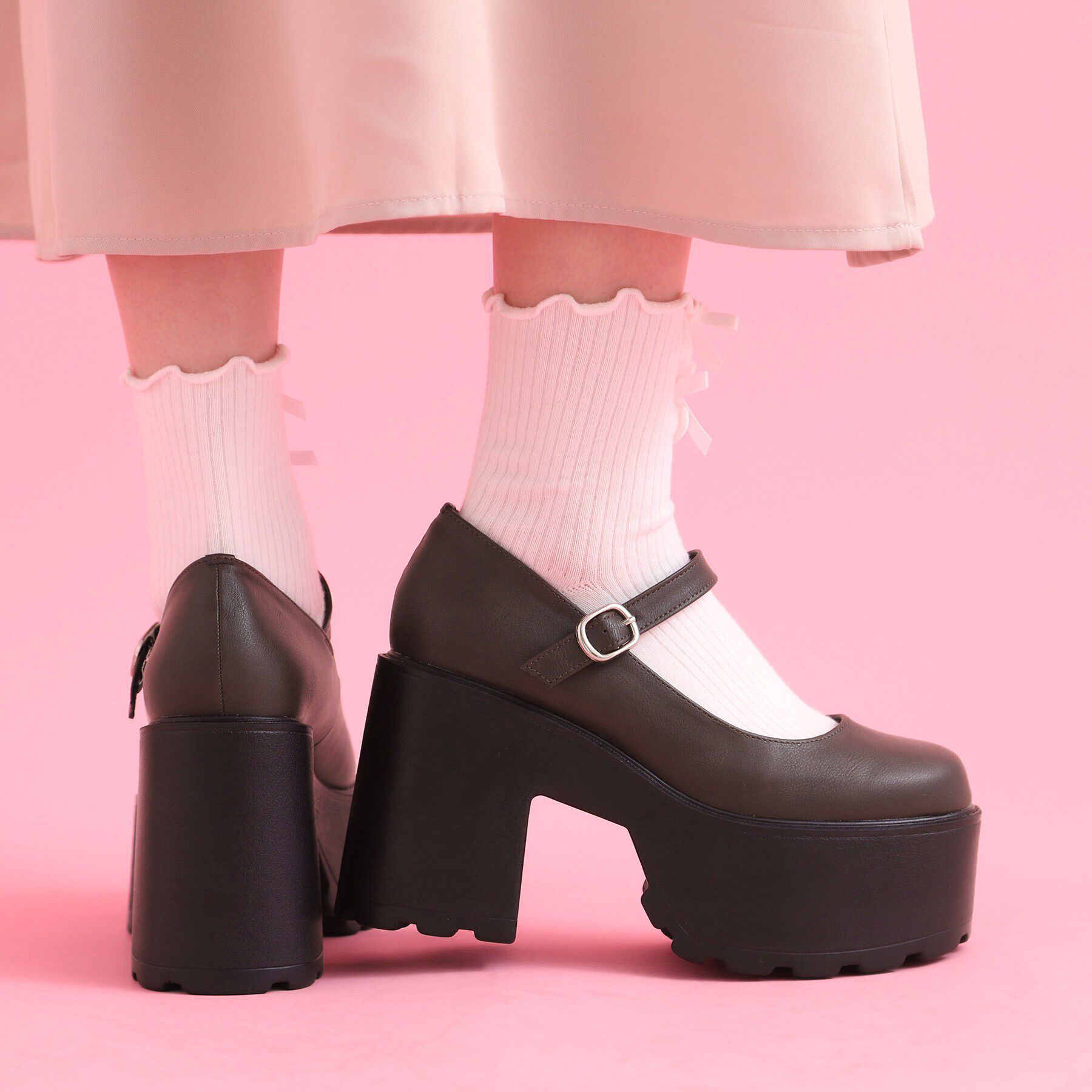 csT&P「厚底ワンストラップパンプス」|パンプス|