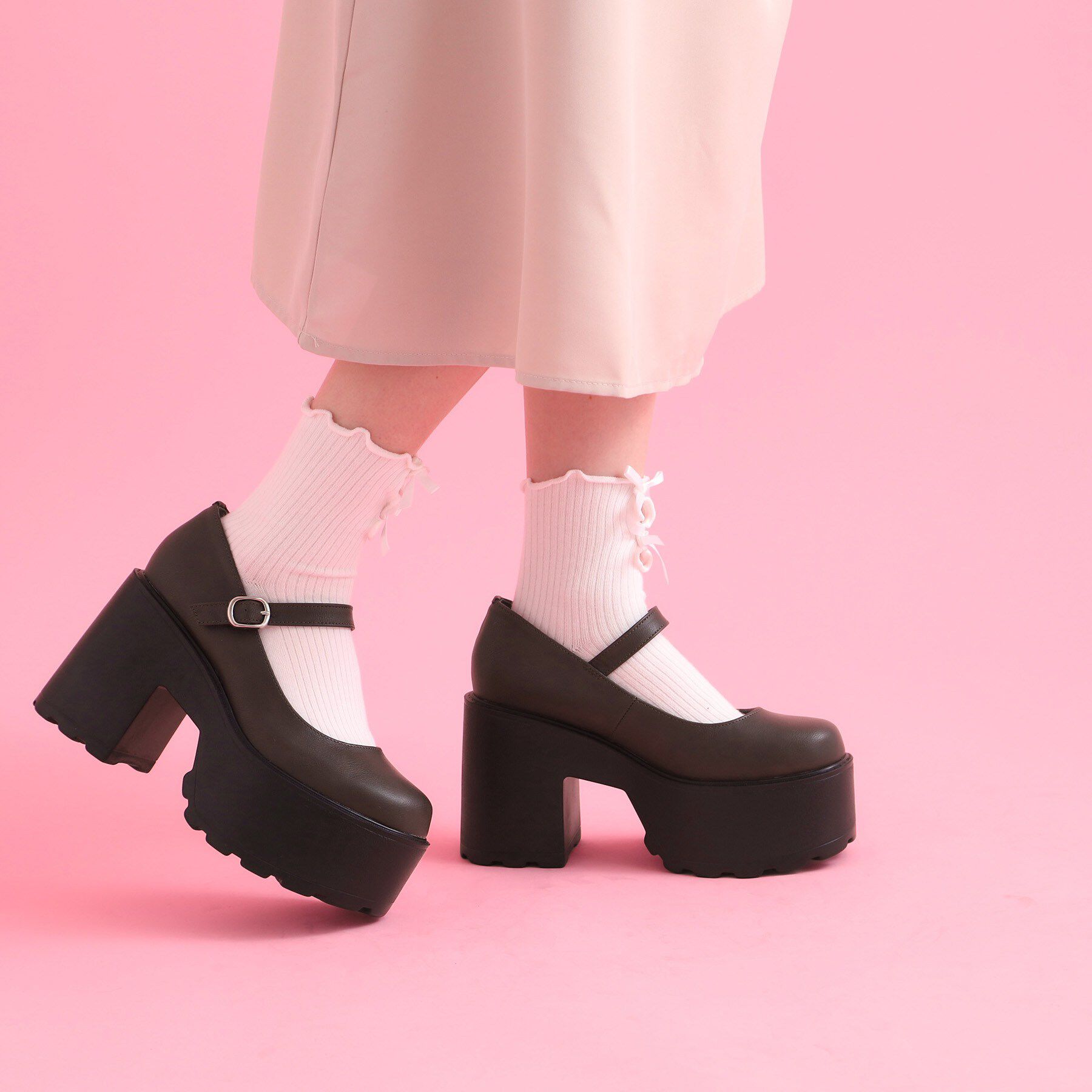 csT&P「厚底ワンストラップパンプス」|パンプス|