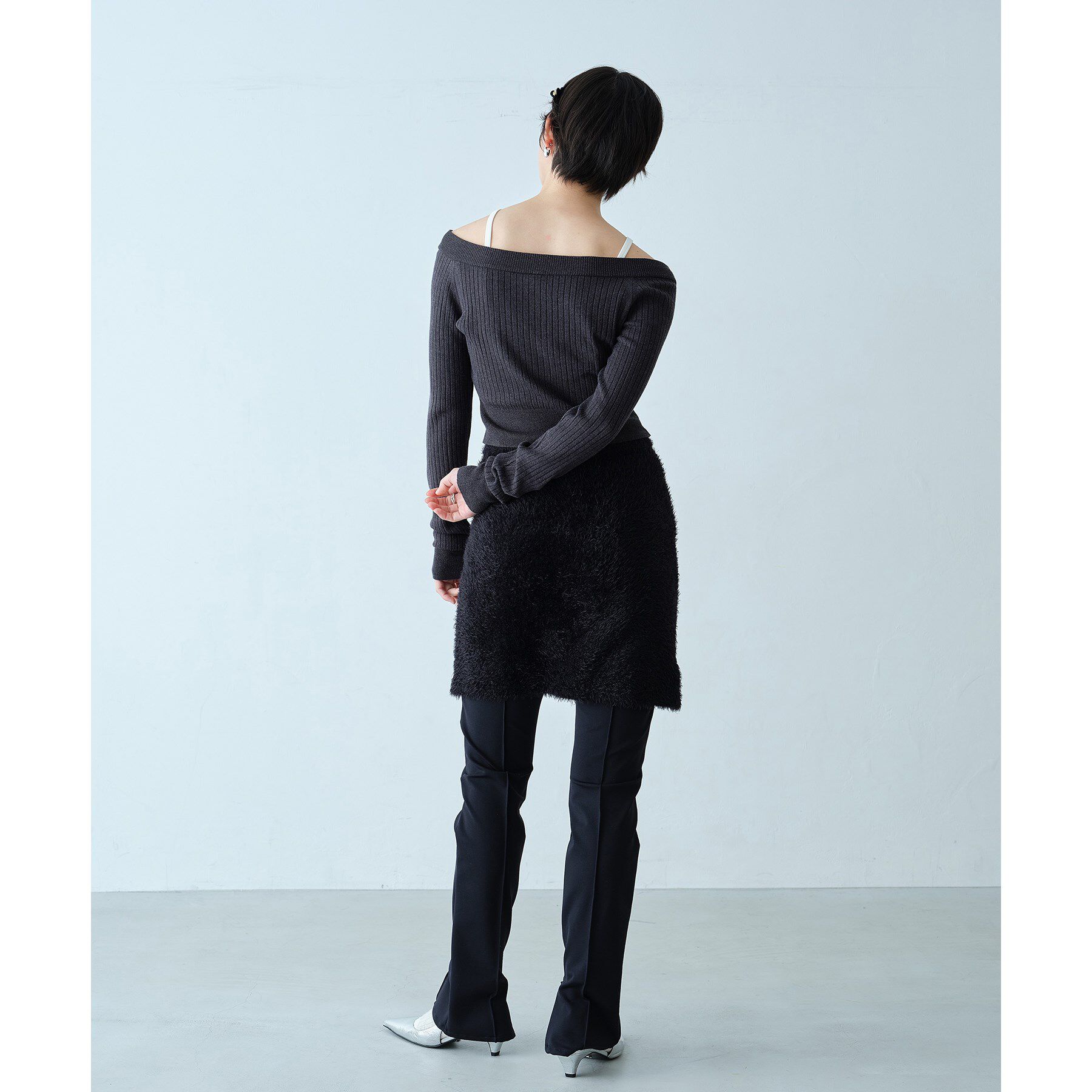 CODE A「feather mini skirt」|スカート|
