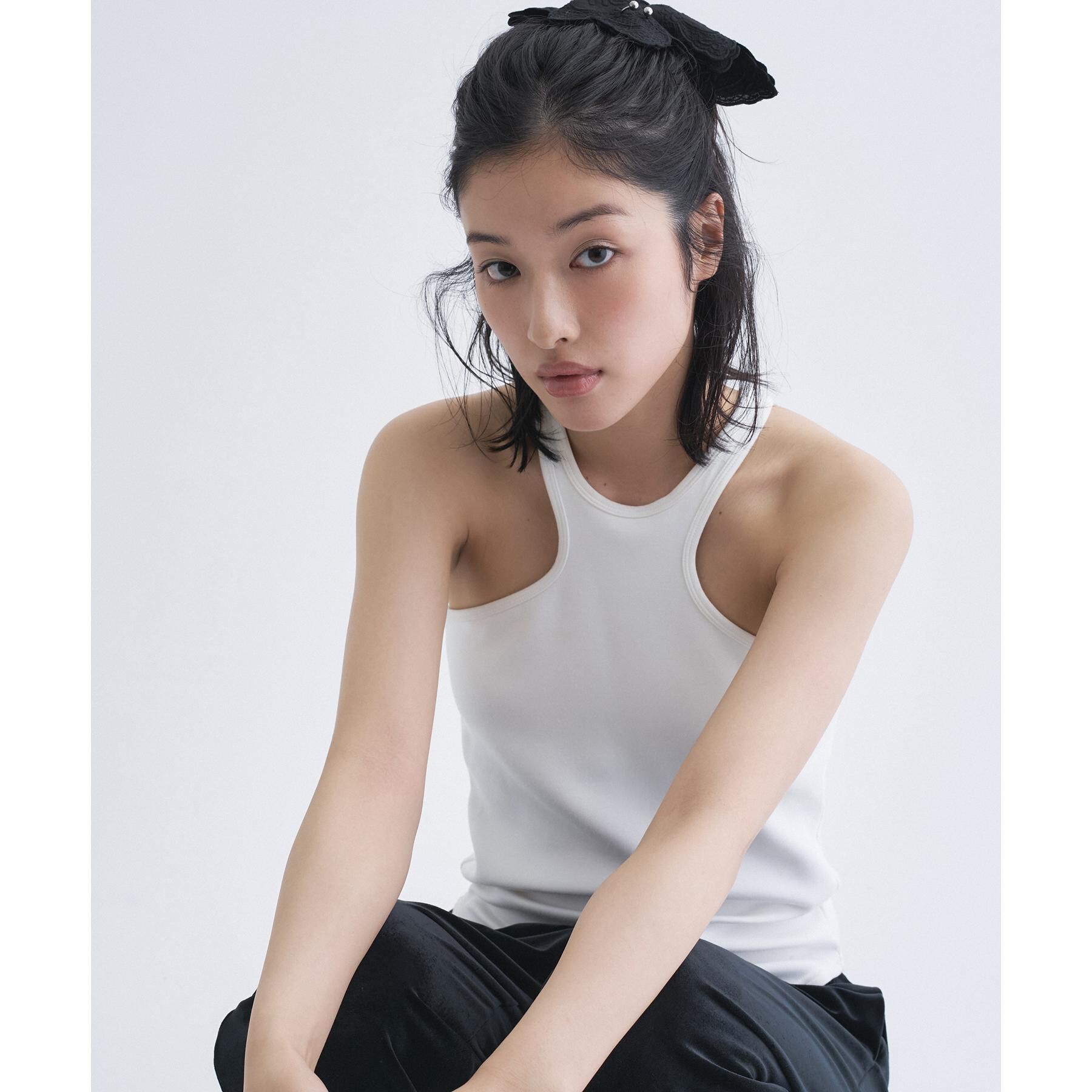 CODE A「【Re】【Cup-in】design cut tank」|キャミソール|