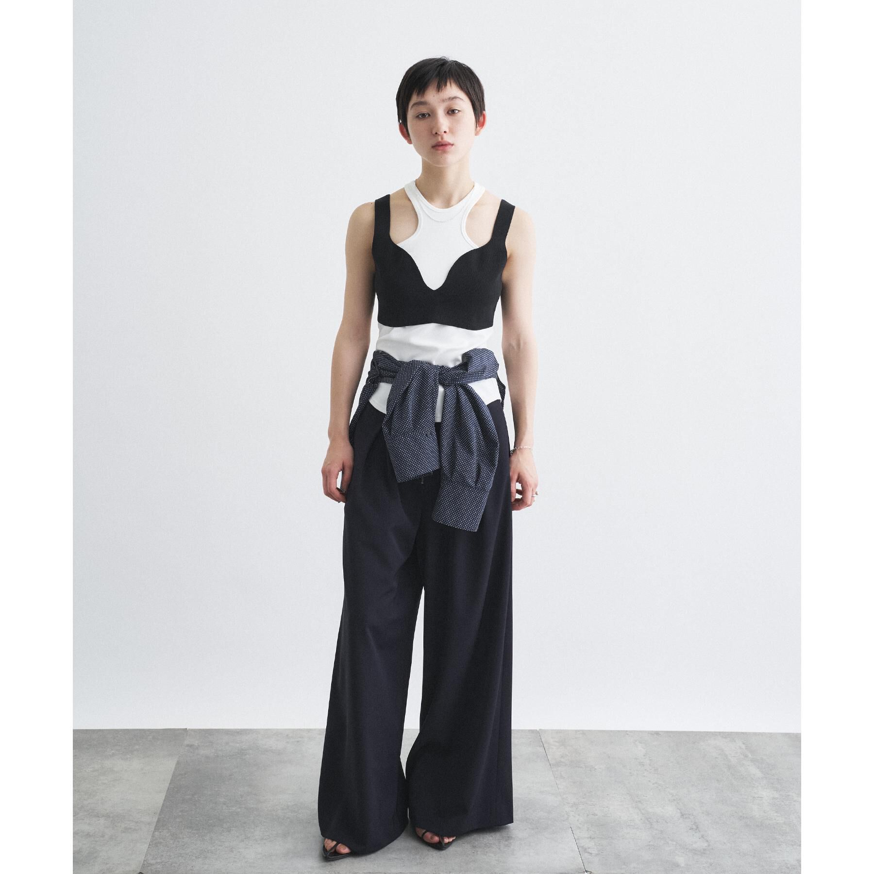 CODE A「【Re】【Cup-in】design cut tank」|キャミソール|