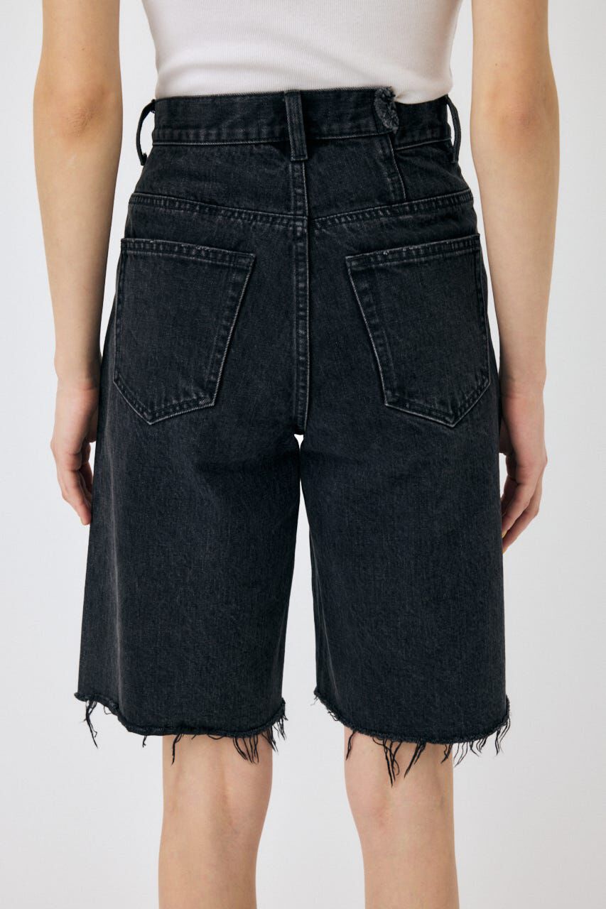 MOUSSY「CROSS WAIST ハーフパンツ」|デニム|