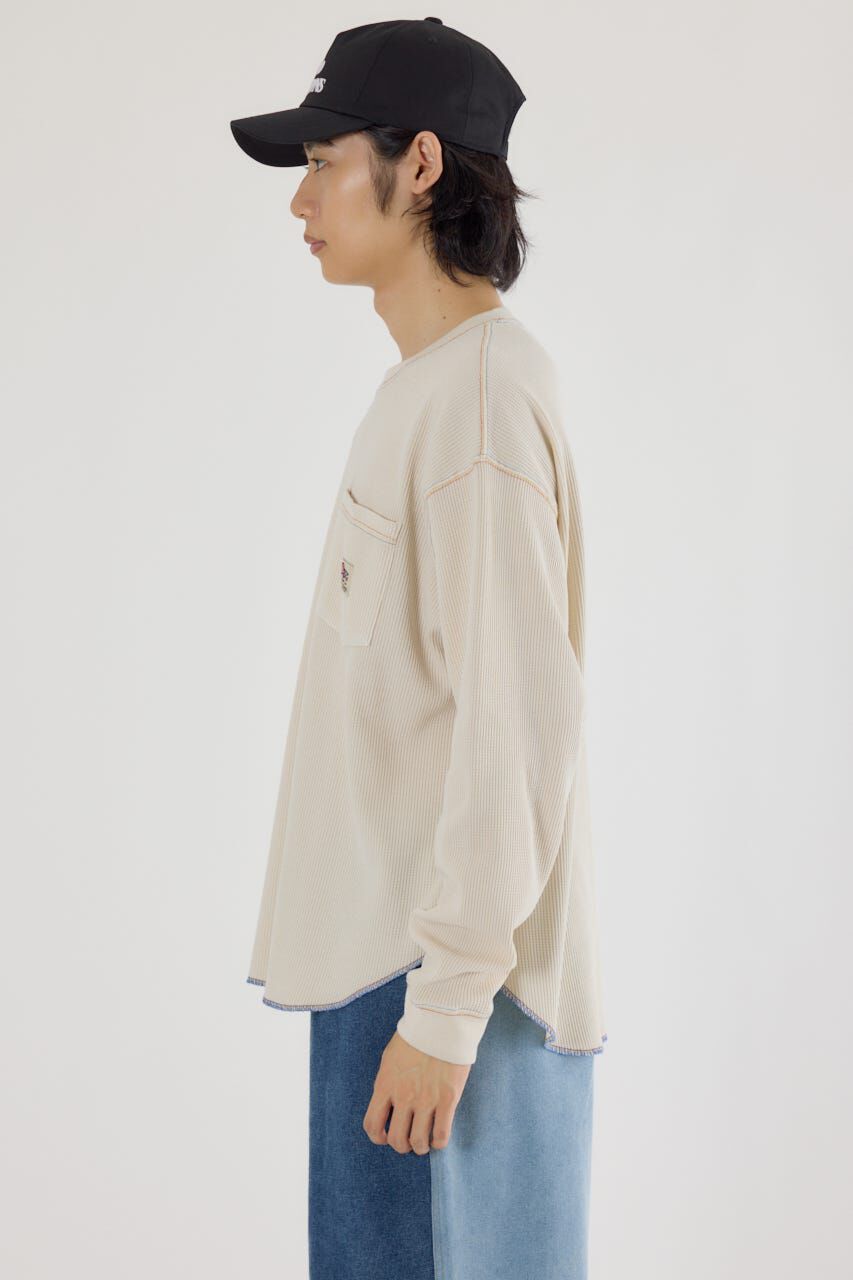 RODEO CROWNS「ピグメントワッフルトップス」|Tシャツ・カットソー|