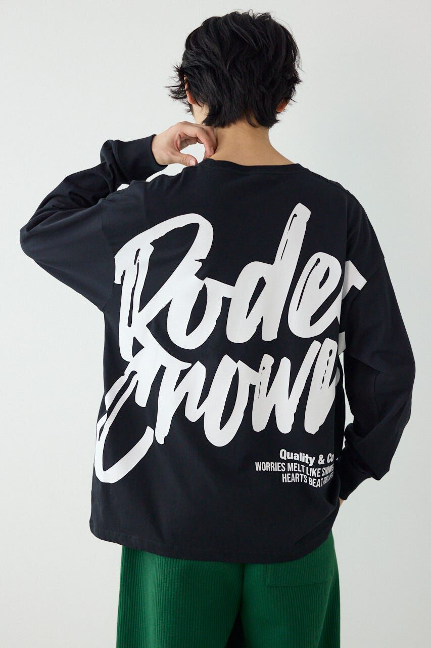 RODEO CROWNS「ペイントロゴ長袖Tシャツ」|Tシャツ・カットソー|BLK