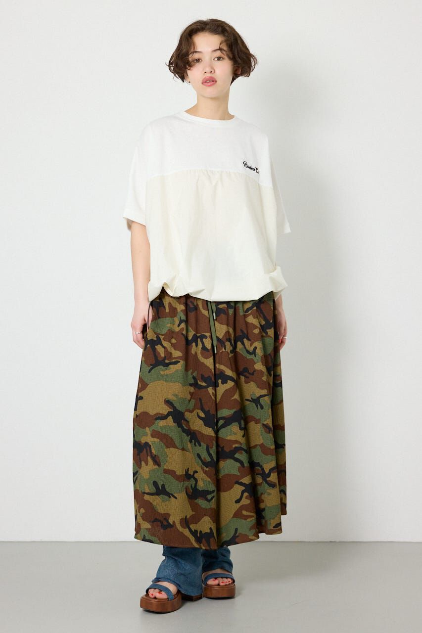 RODEO CROWNS「切替ロゴビッグトップス」|Tシャツ・カットソー|