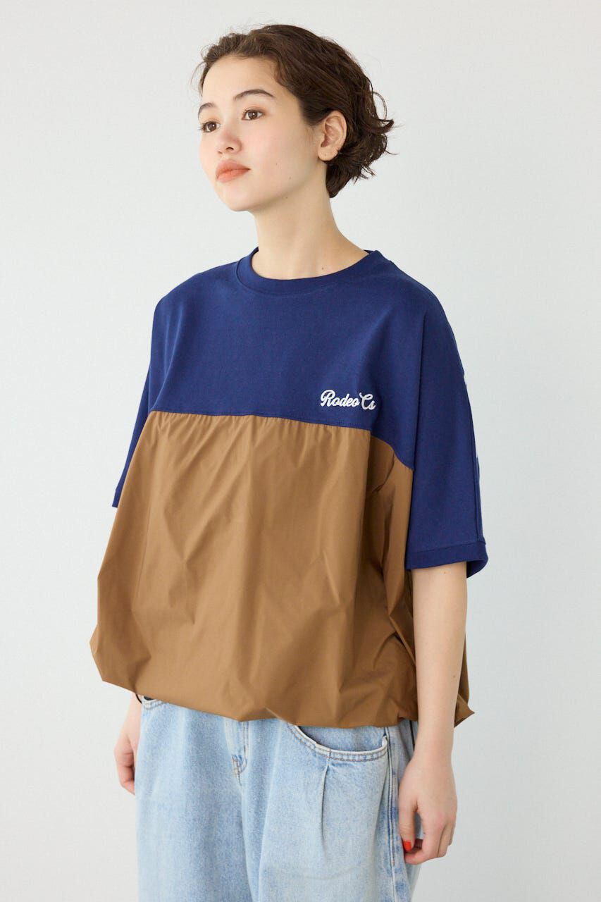 RODEO CROWNS「切替ロゴビッグトップス」|Tシャツ・カットソー|
